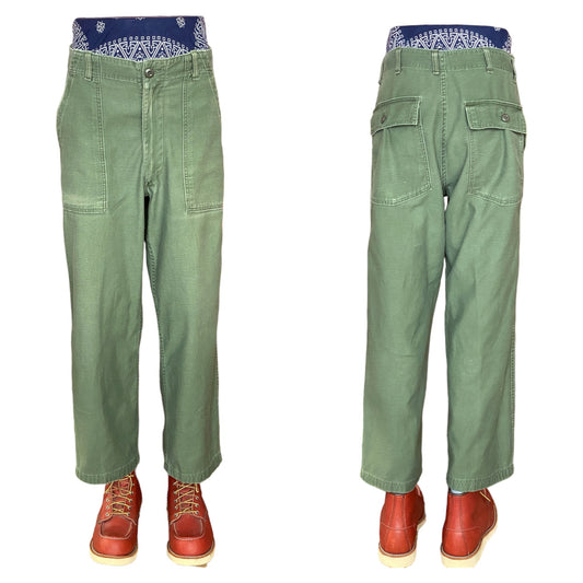 Size 32X29 Authentic 1968 Vietnam War Era OG-107 Fatigue Pants | Vintage Military Apparel