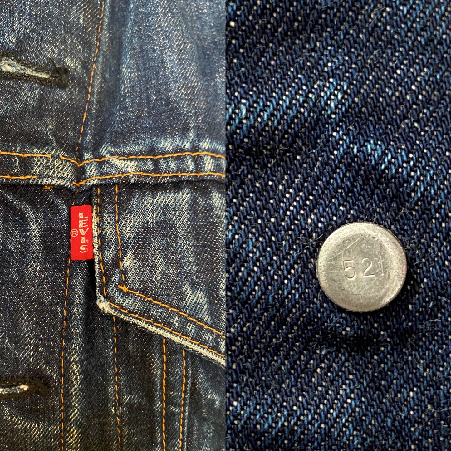 Small. Vintage 60s LEVIS Big E trucker Jacket Made in USA.