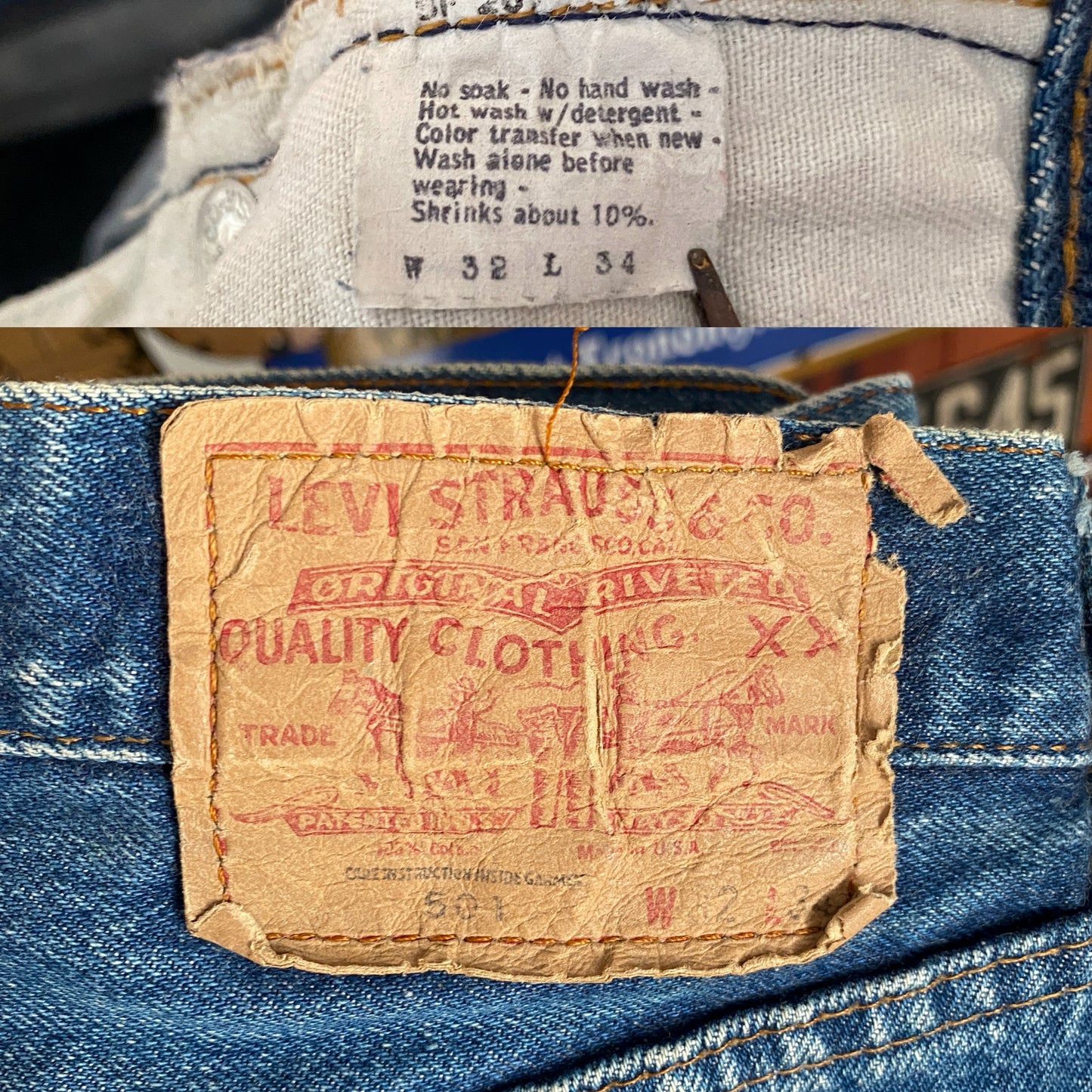 Levi’s 501 Vintage Selvedge Red Line Jeans Made in USA - Size 32x34
