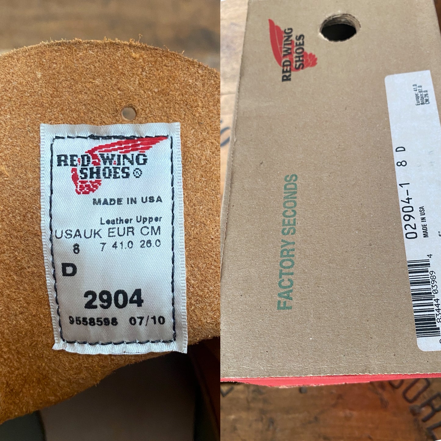 Size 8D (41 EU ) Red Wing Lineman 2904  Boots Made In USA ( Second )