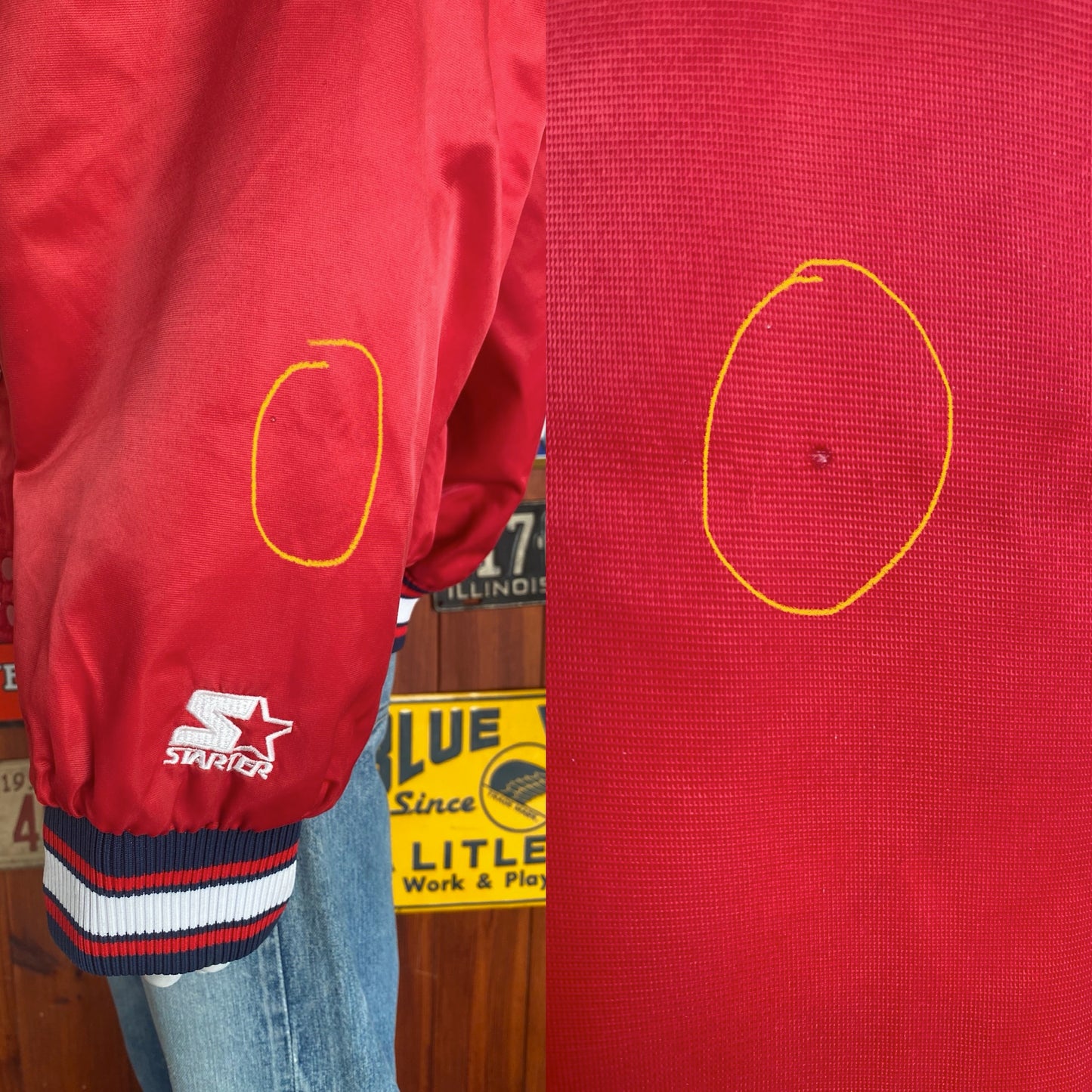 XL. Vintage 90S Indians Starter jacket