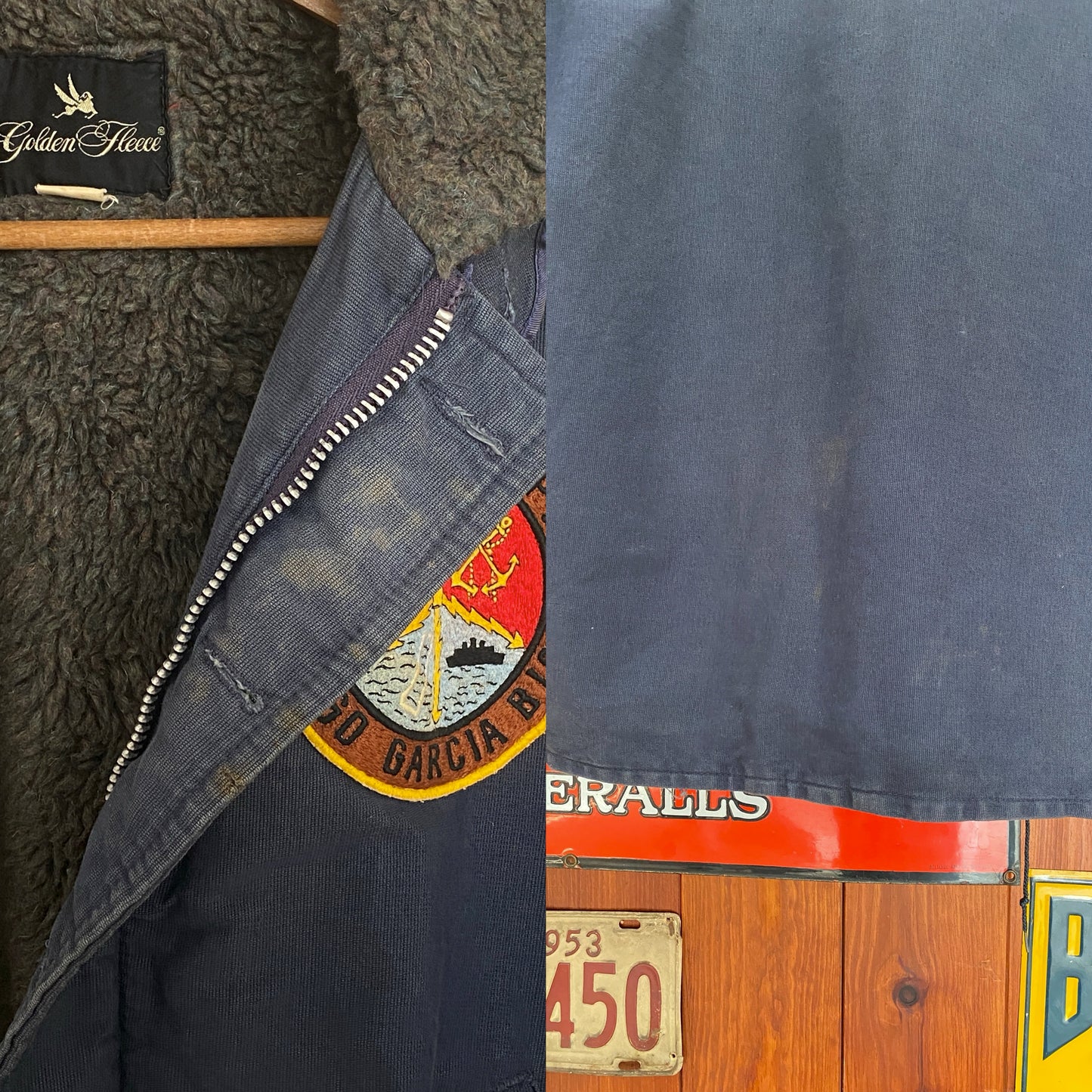 70s Blue Civilian Deck Jacket Type Size 46US / 56EU – Vintage Style