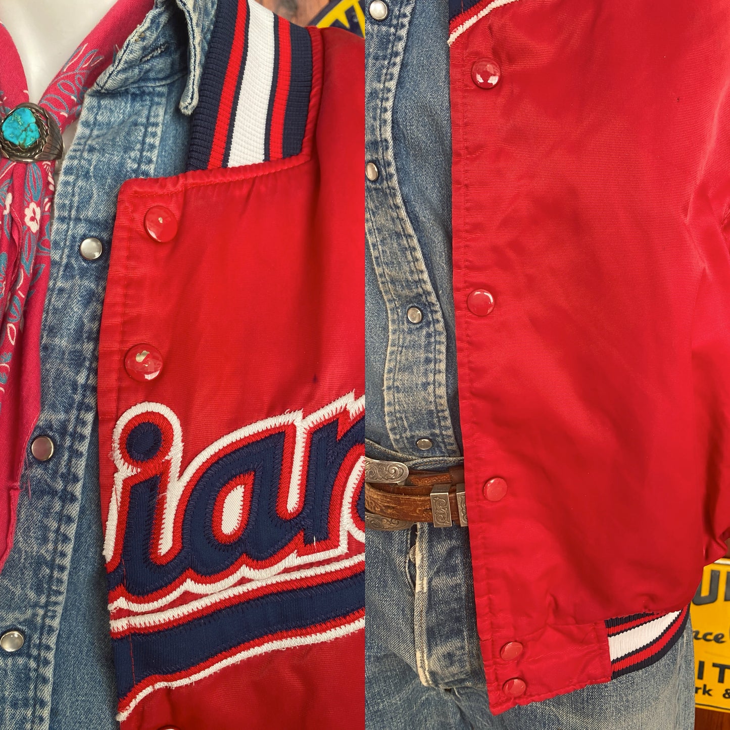 XL. Vintage 90S Indians Starter jacket