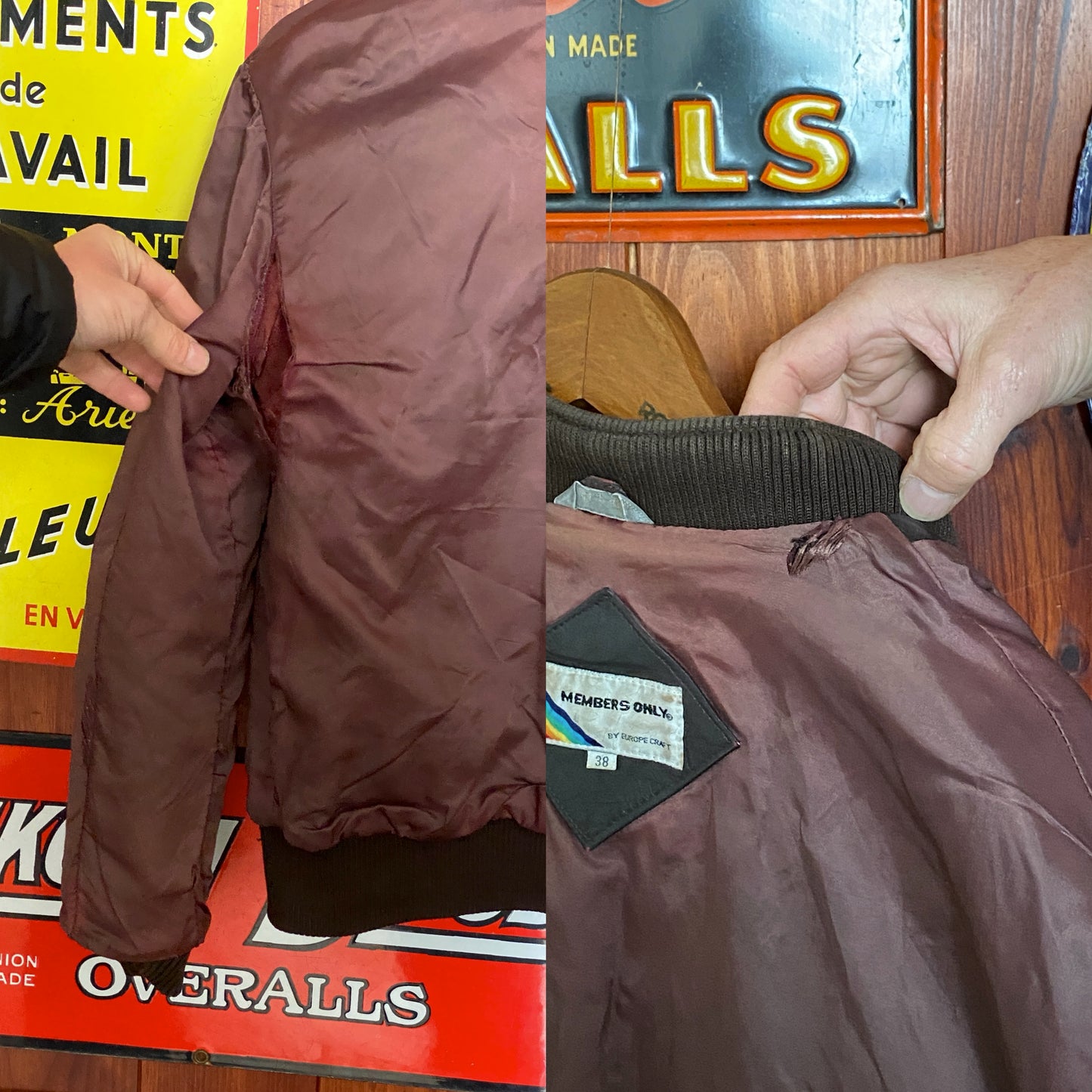 Vintage grey leather Members Only jacket, size 38US / 48EU - Timeless style and superior craftsmanship.