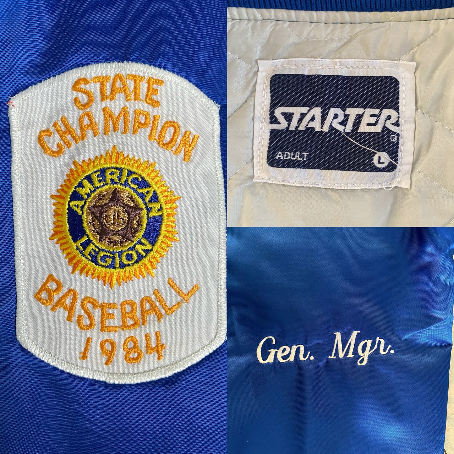 80s Vintage Post Starter Jacket Size Large Made in USA