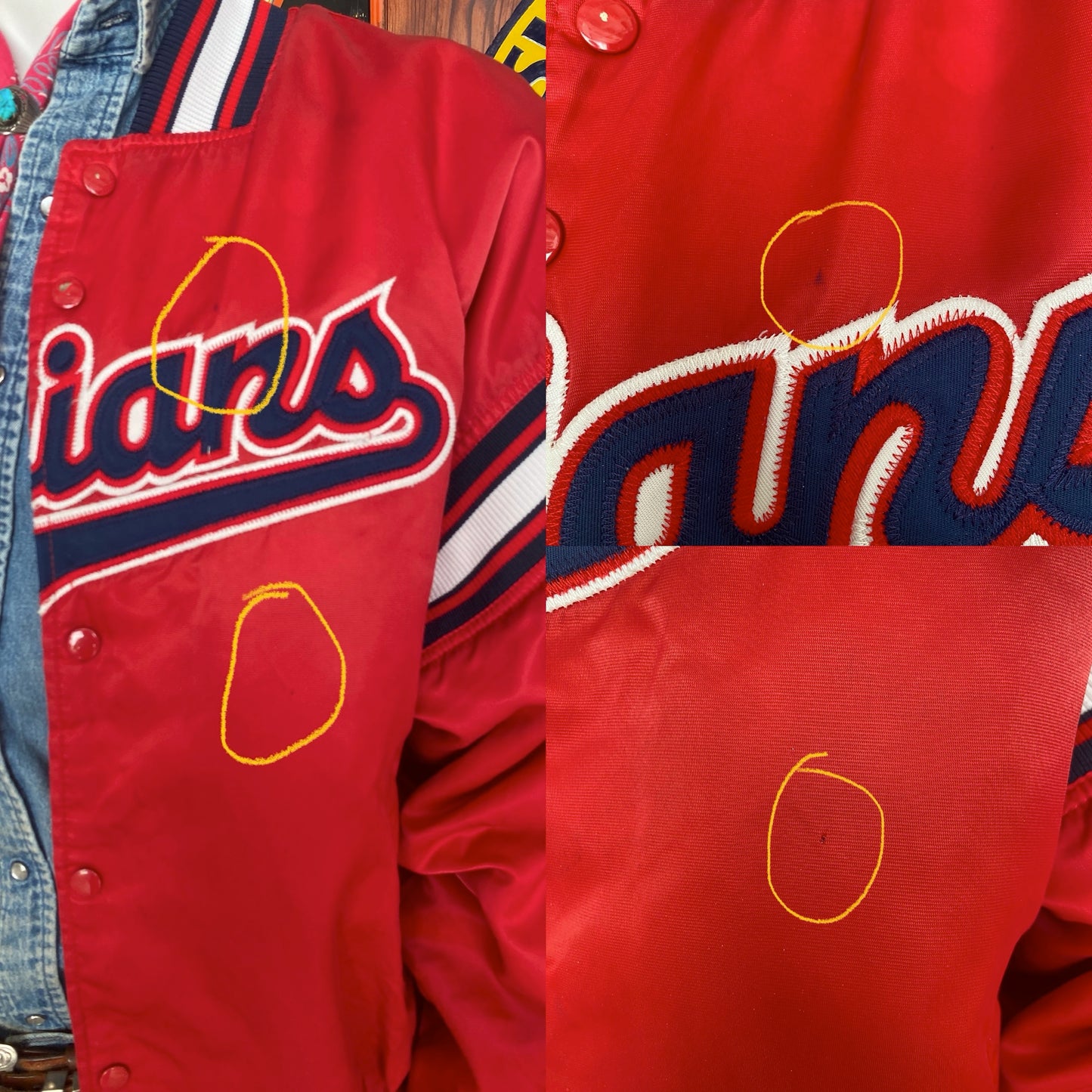 XL. Vintage 90S Indians Starter jacket
