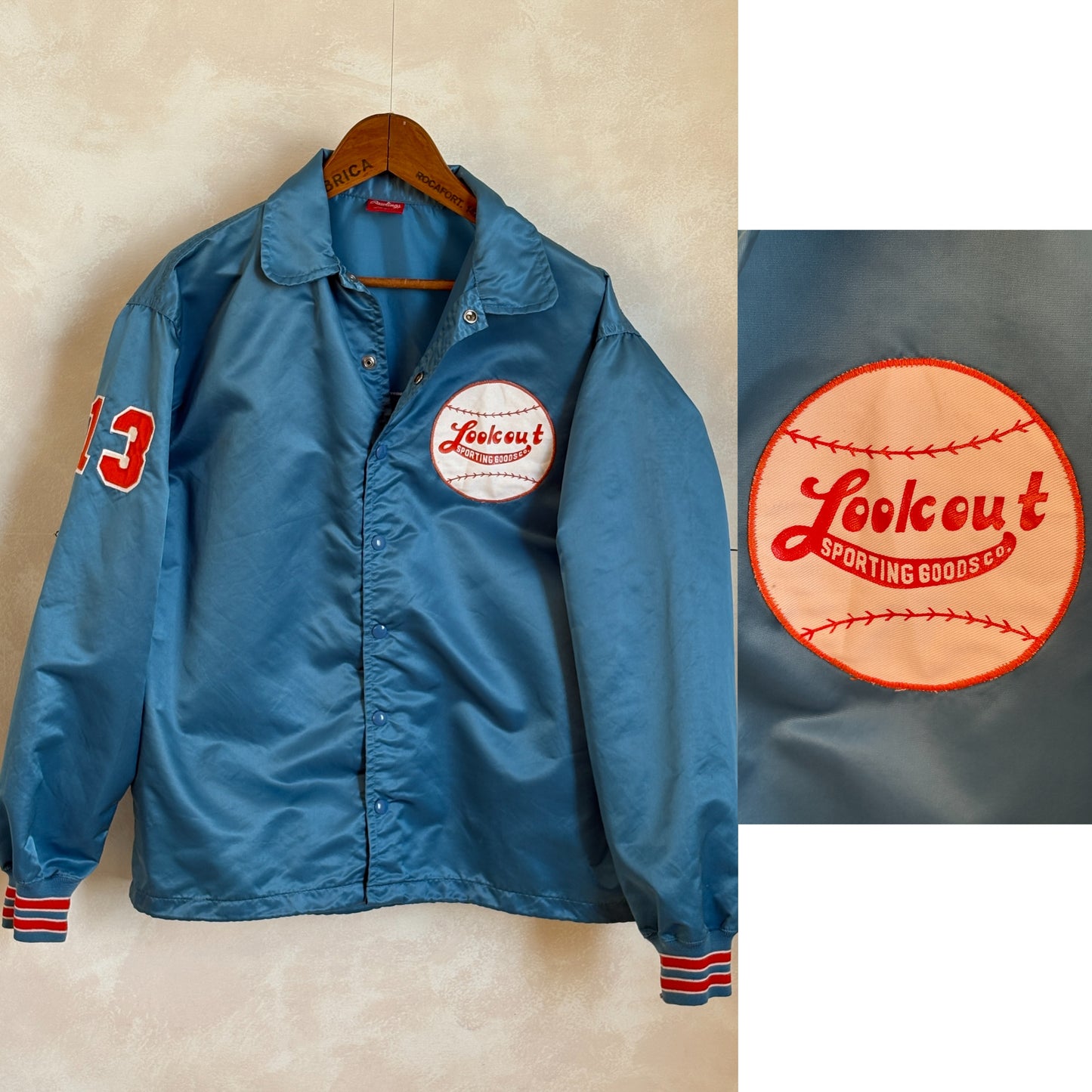 Size XL. Vintage 70s windbreaker made in USA