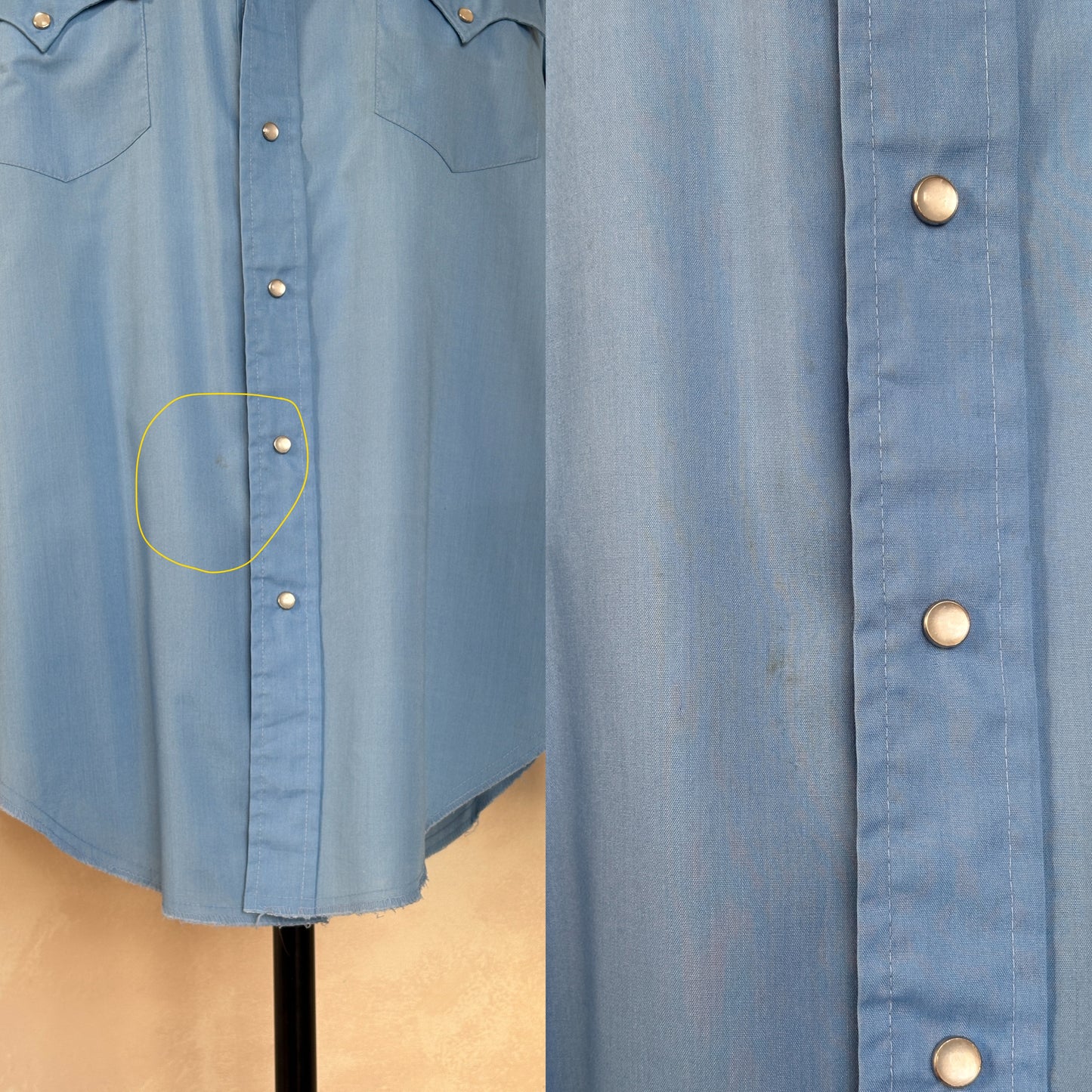 Size M. Authentic 70’s Vintage embroidered Western Shirt