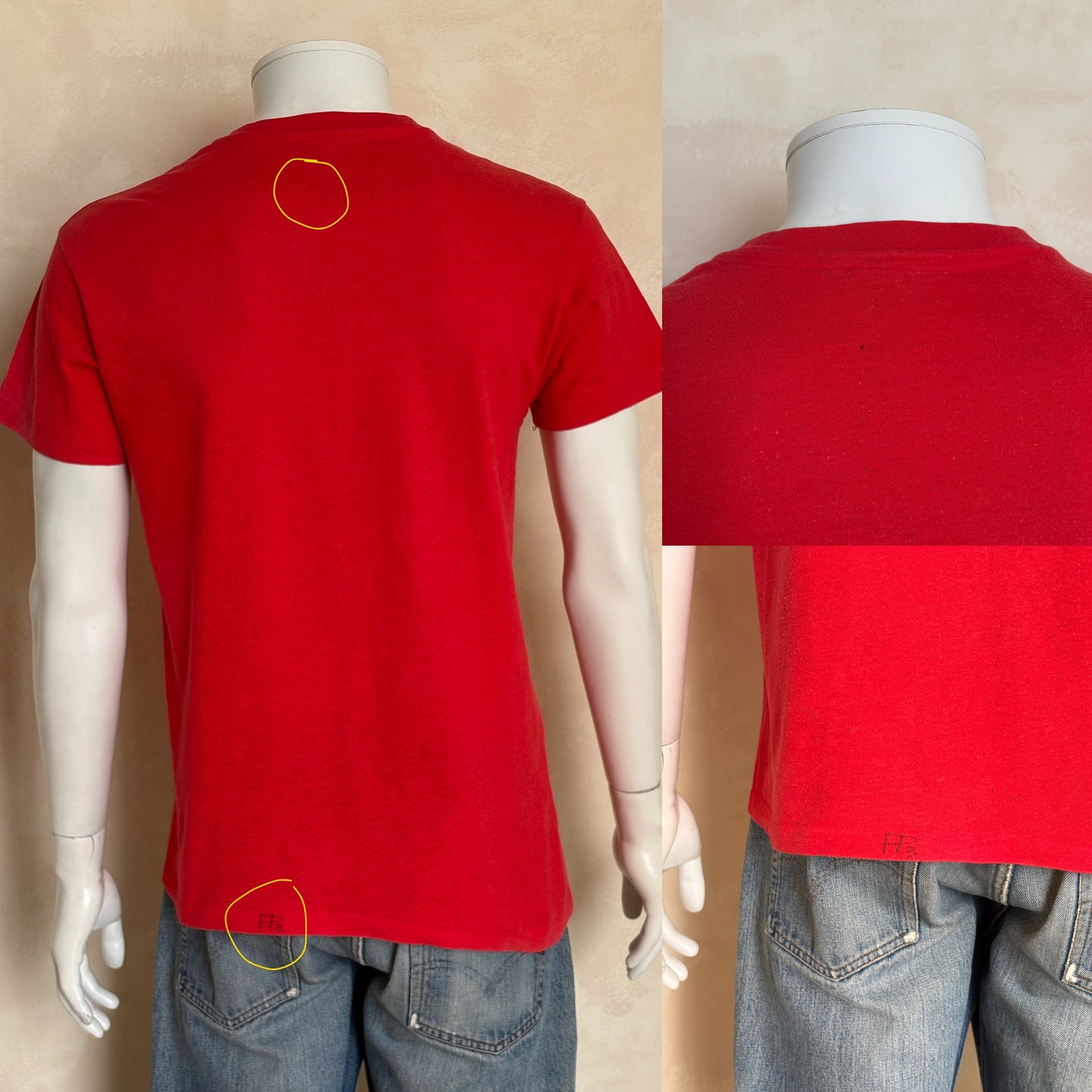 Vintage 80s bowling tee – bold WAS Hinton graphic with retro athletic flair. Large