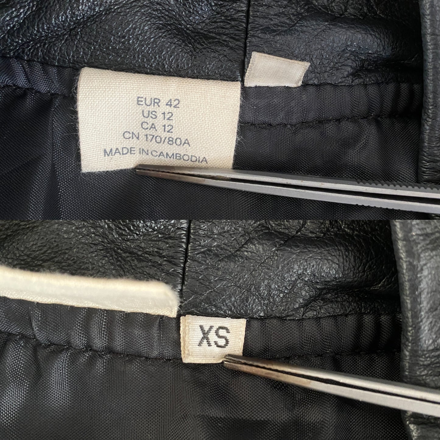 Size XS. women motorcycle jacket / soft leather