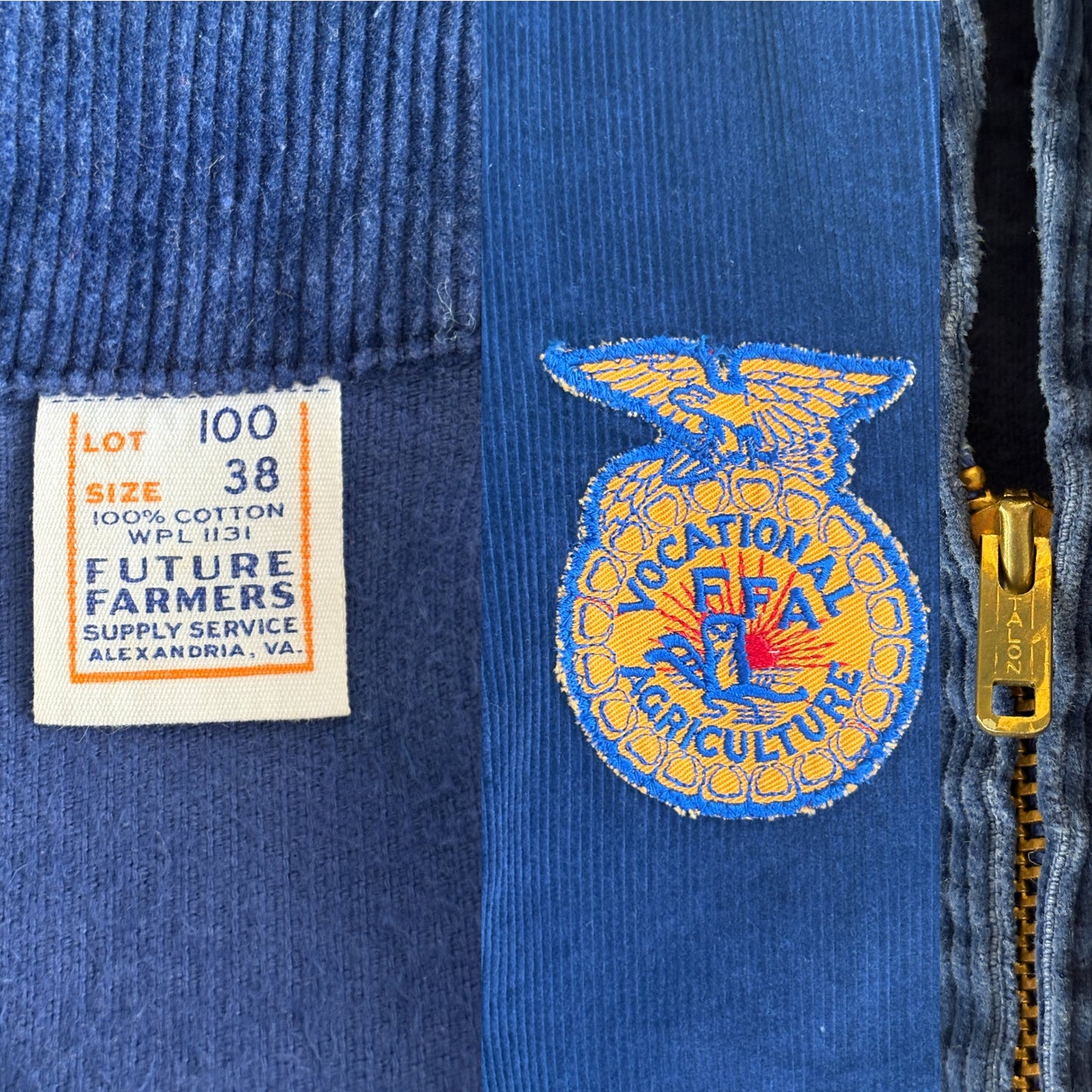 Size 38US / 48EU. Vintage 70s Virginia Future farmer of America jacket. Made in USA