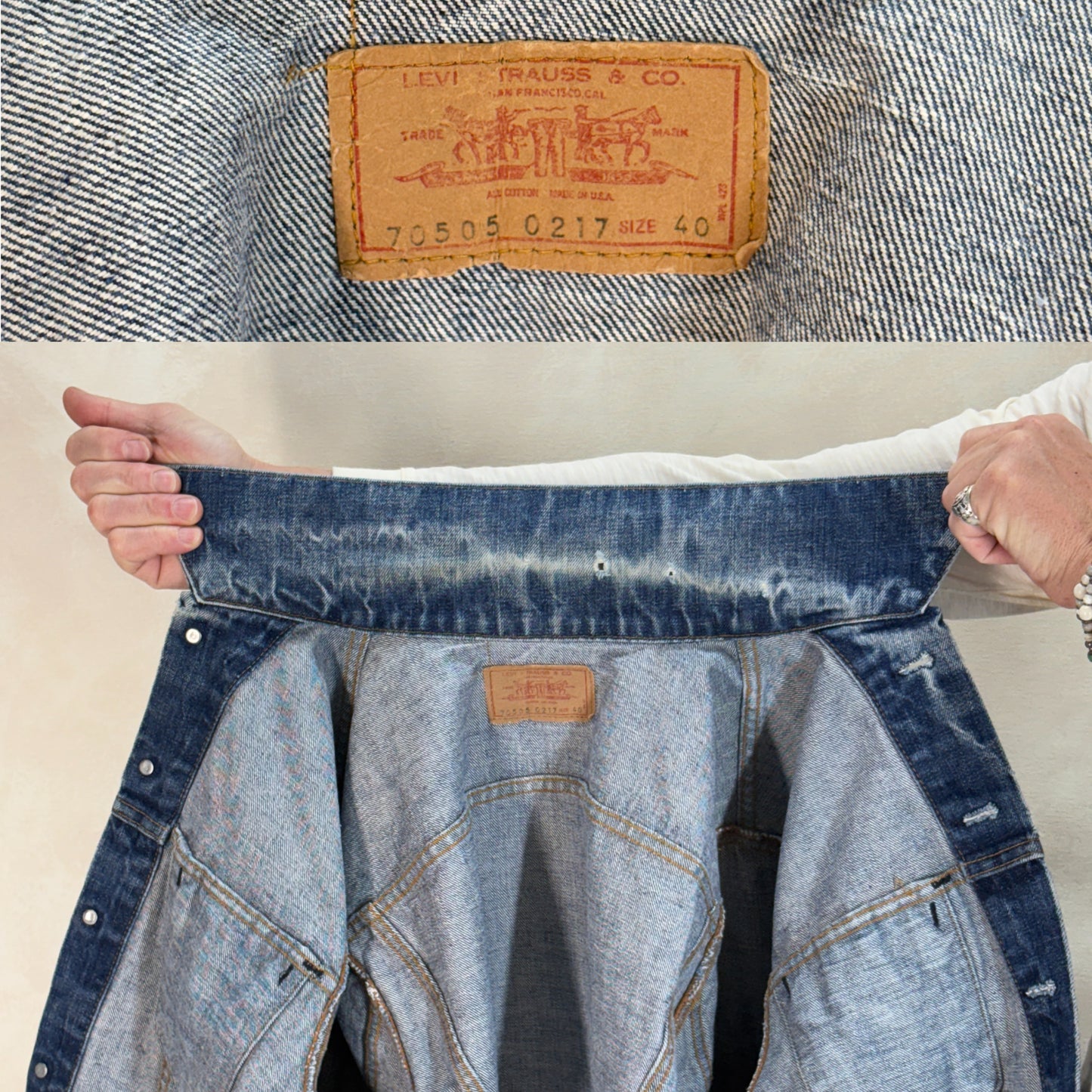 Size 40US / 50EU. Levi’s 70505 – Vintage 70s 2-Pocket Jacket – USA Made