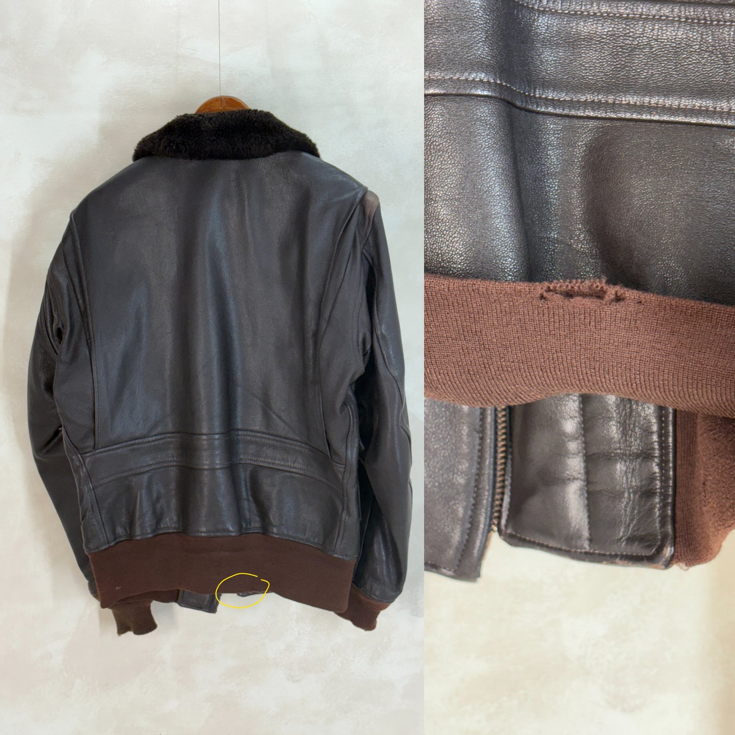 Size 38US / 48EU. 2001 Vintage Cooper G-1 Flight Jacket Made in USA - Leather Bomber