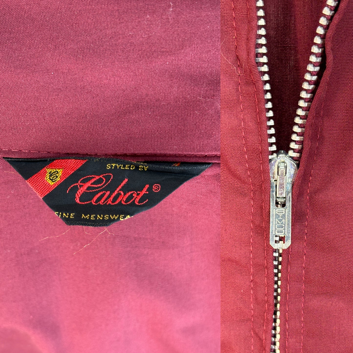 Size Med , Vintage 60s Lightweight Cotton-Blend Zip Jacket