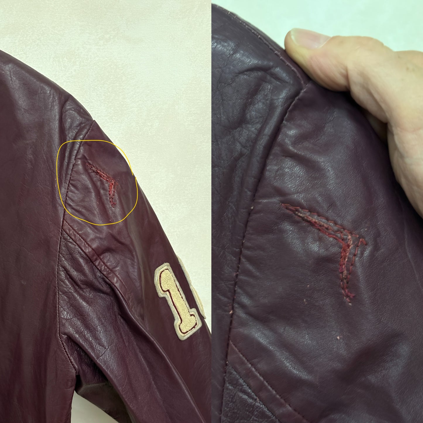 Size 42US / 52EU Vintage 1973 Humberside Collegiate Varsity Leather Jacket — Canadian High School Football — City Champs — Made in Canada