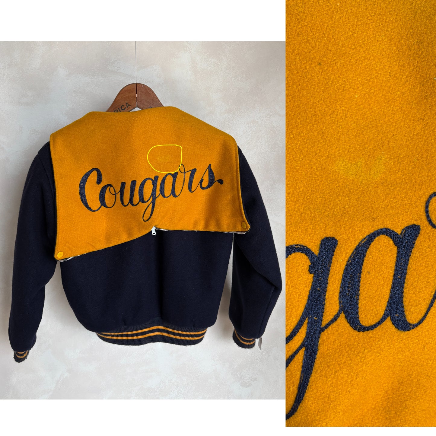 Size XS. Vintage 60s Varsity wool jacket Made in USA