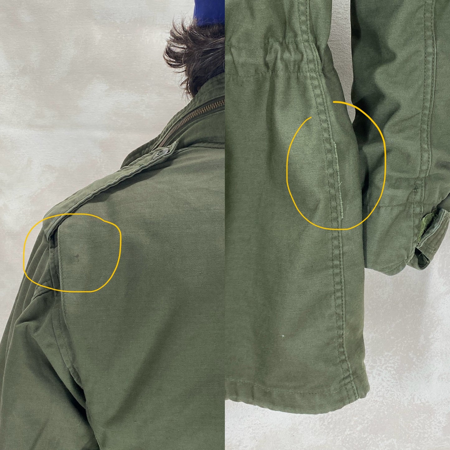 Small Reg. Authentic 1982 US Army Vintage M-65 field jacket