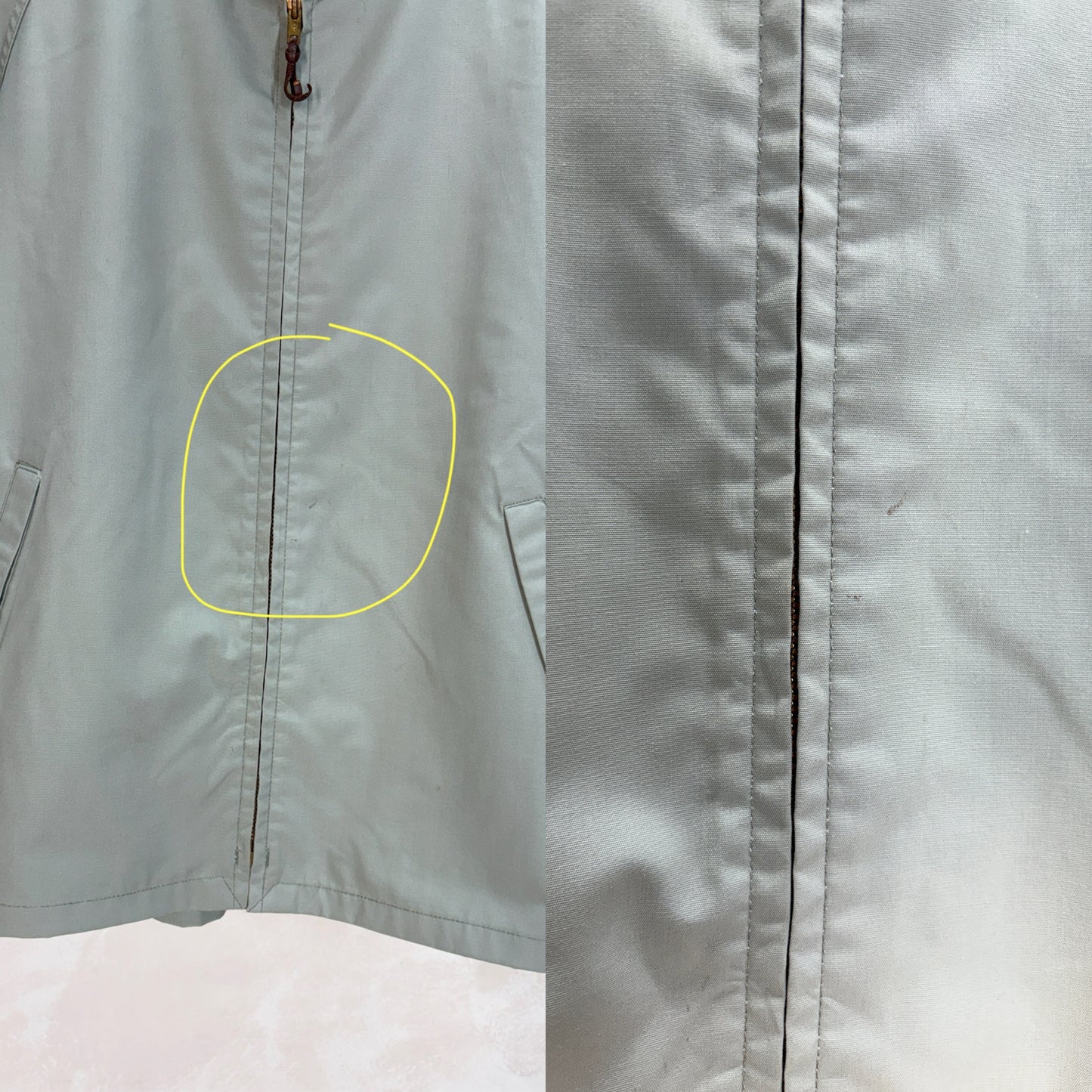 Size large , 70s Light jacket. Talon zipper