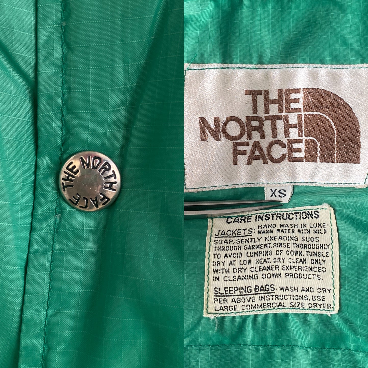 Size XS . Vintage 70s North face down vest