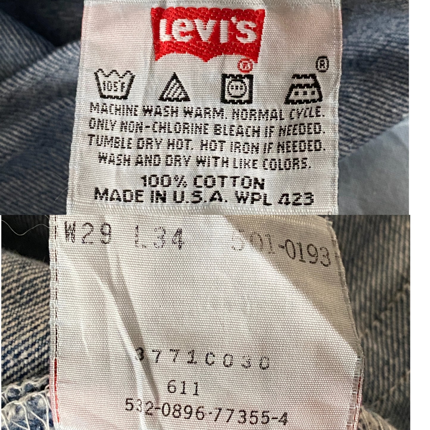 29X34 Vintage Denim Levi’s 501 Made in USA