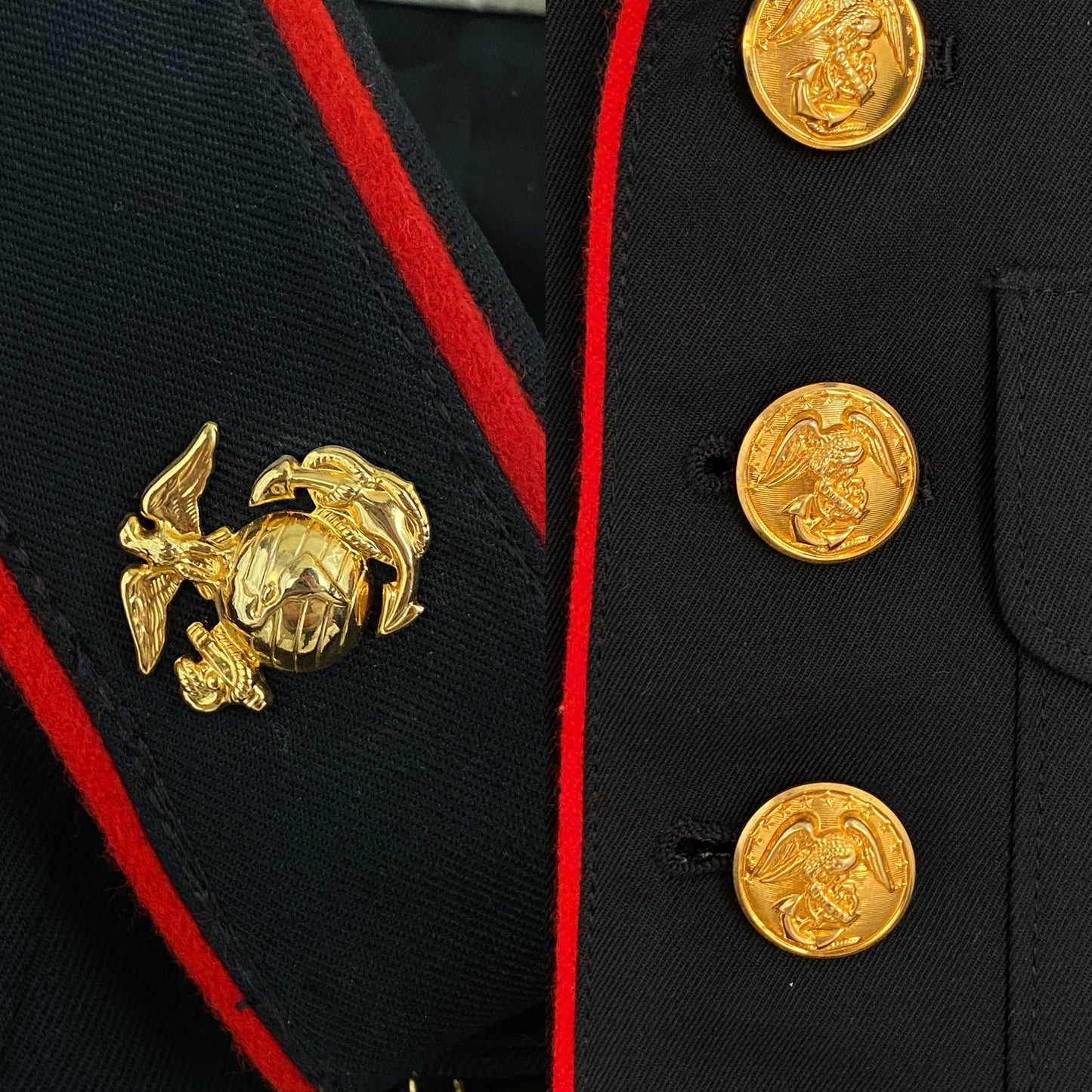 Size 39 Reg. Vintage Authentic US Marine Corps Dress Jacket Uniform.