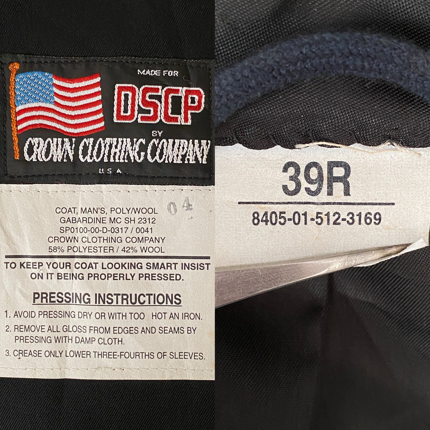 Size 39 Reg. Vintage Authentic US Marine Corps Dress Jacket Uniform.