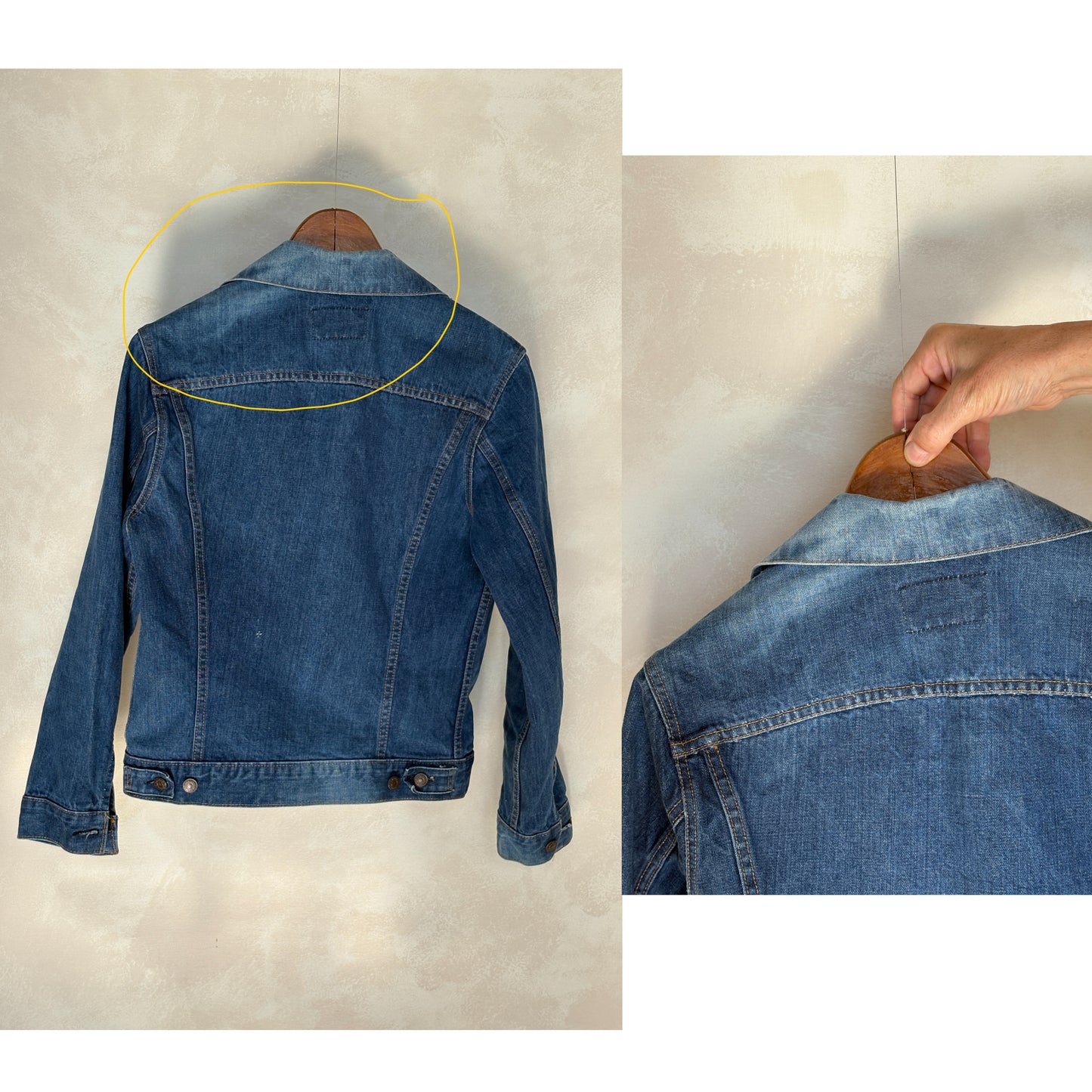 Size 38US / 48EU. Vintage Early 70s 2 pocket Levi’s Denim Jacket 70505 – Single Stitch, Made in USA