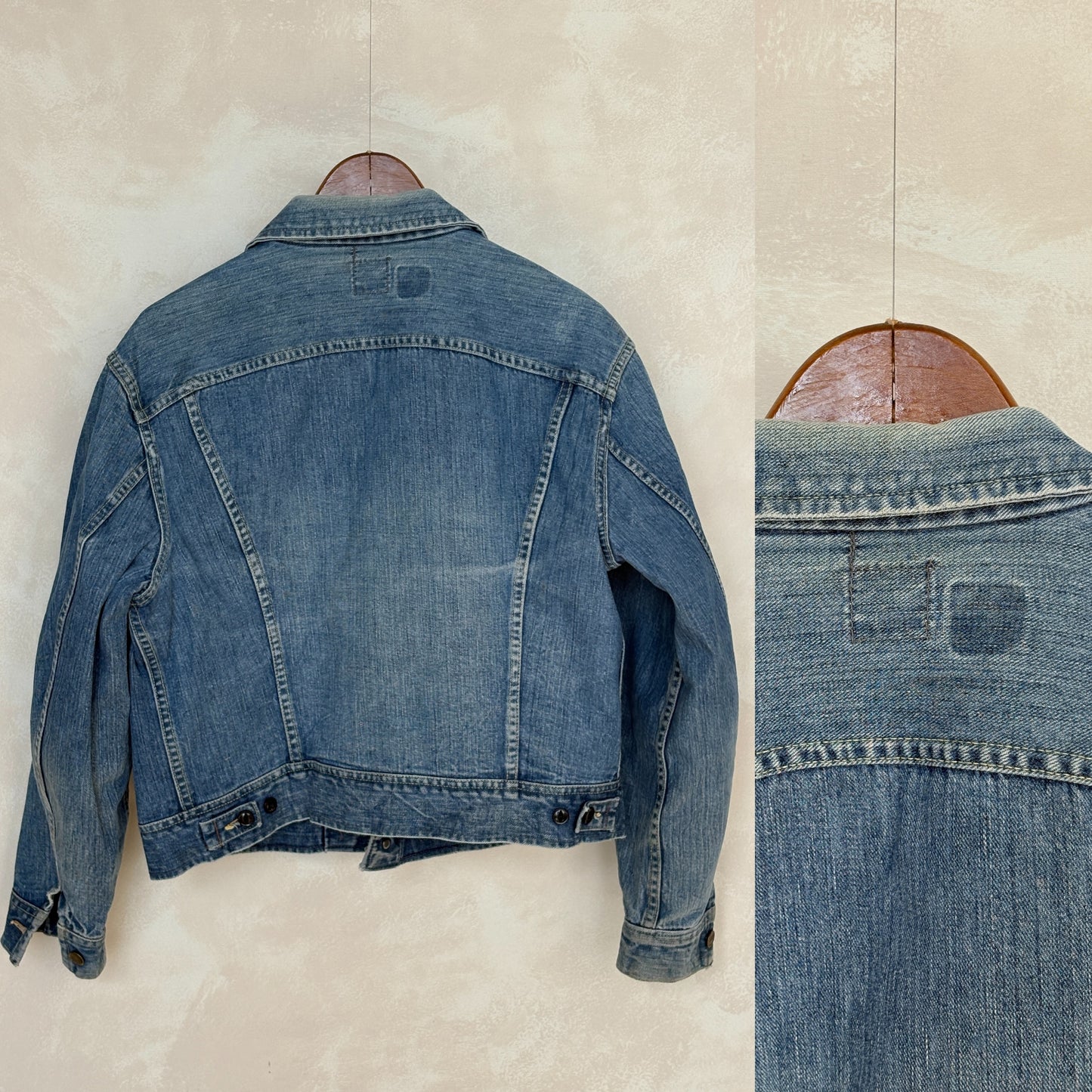 Size 46US / 56EU Vintage 70s Lee Union Made Denim Shirt – 2 Pockets – Made in USA