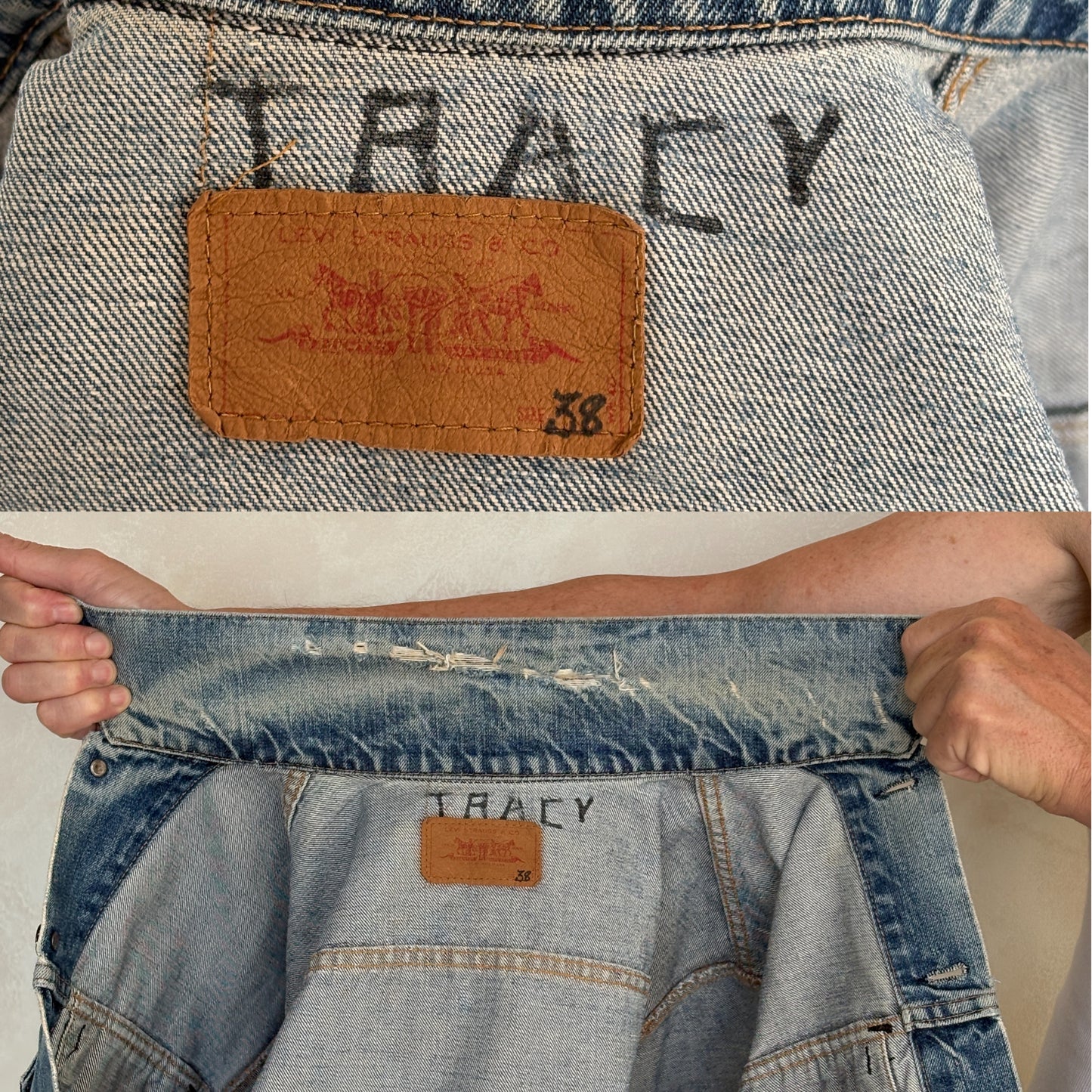 Size 38US / 48EU. Vintage 70s 2 pocket Levi’s Denim Jacket 70505 – Double Stitch, Made in USA