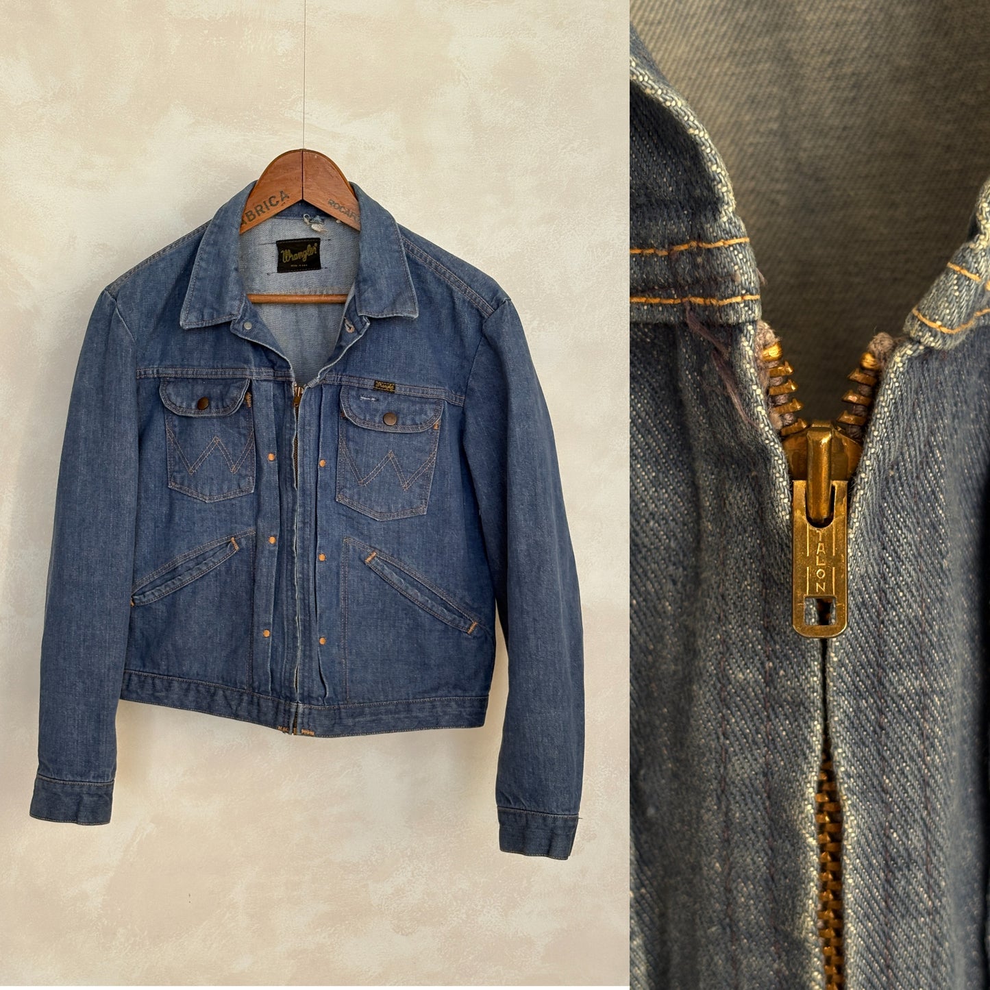 Size 44US / 54EU. Authentic Wrangler jacket – Made in the USA