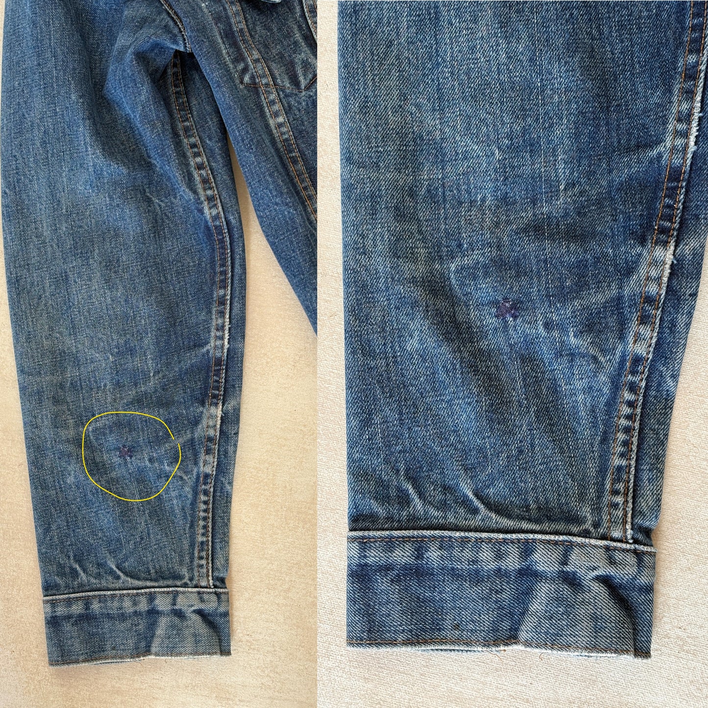 Size 40US / 50EU. Vintage Early 70s 2 pocket Levi’s Denim Jacket 70505 – Single Stitch, Made in USA