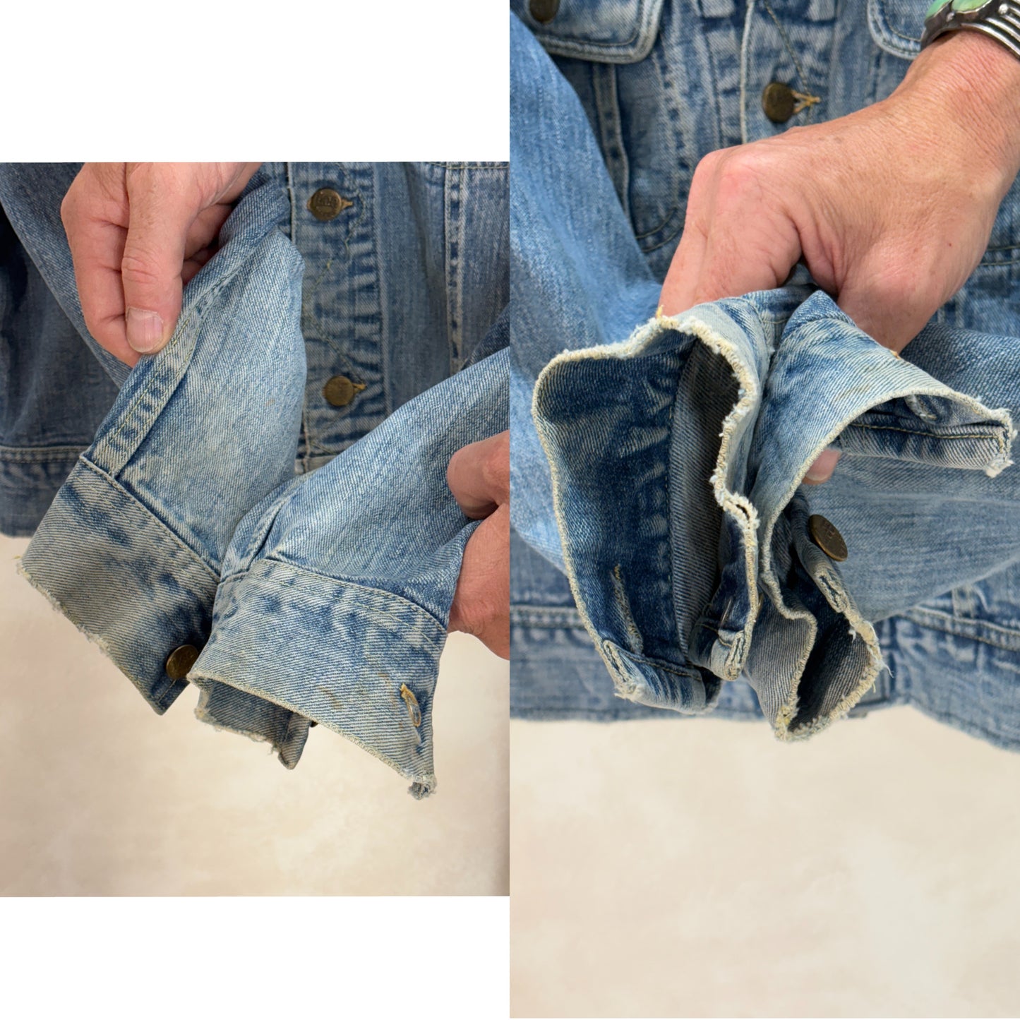 Size 36US / 46EU. Authentic 1970s Lee Union Made Denim Jacket – Made in USA – Two Chest Pockets