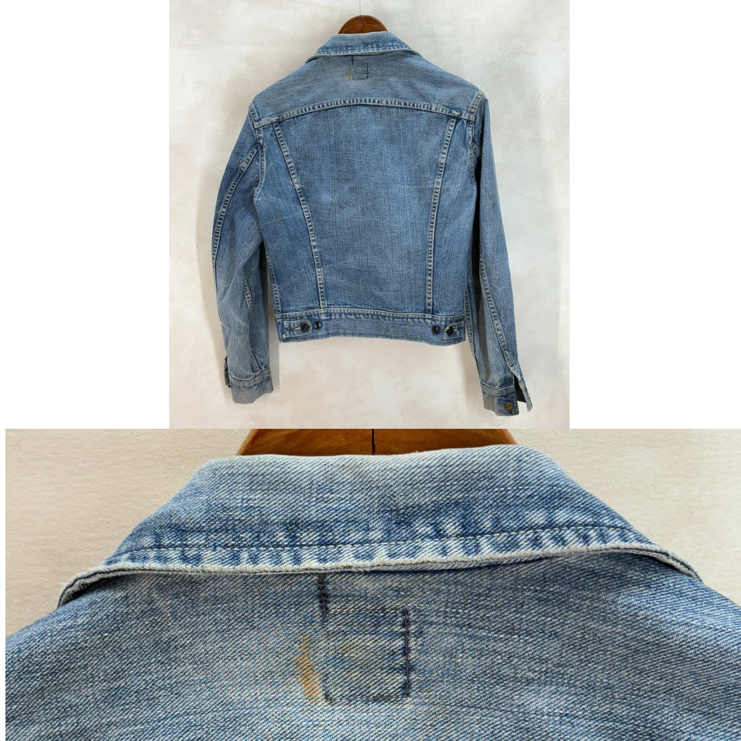 Size 36US / 46EU. Authentic 1970s Lee Union Made Denim Jacket – Made in USA – Two Chest Pockets