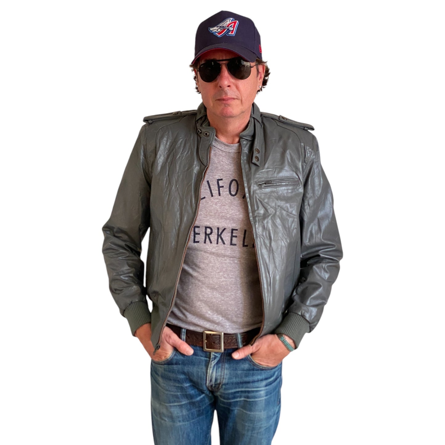 Size 38 US (48 EU) Vintage 80s leather jacket with removable lining