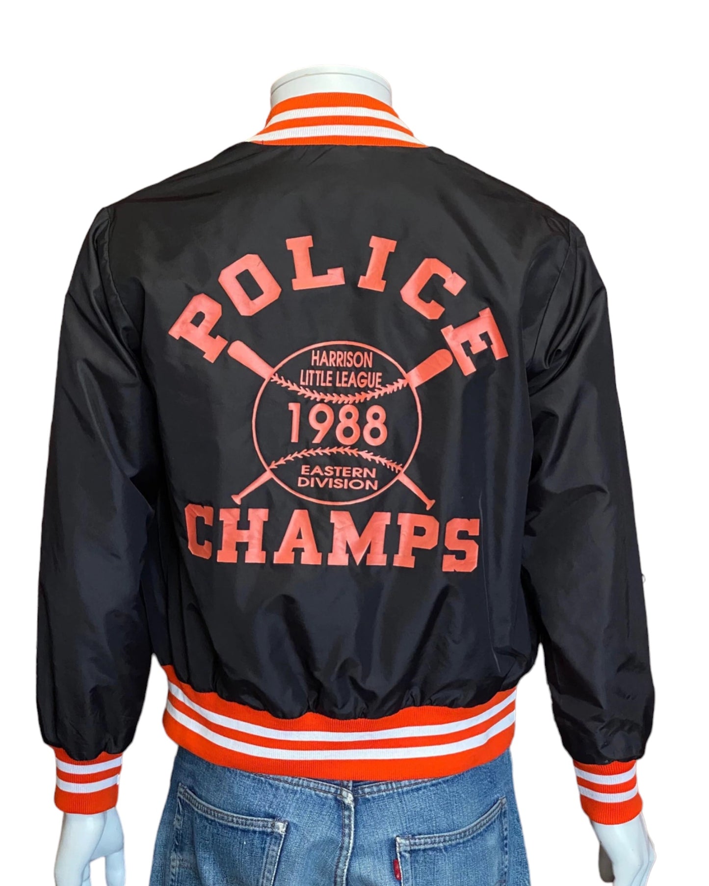 Size S. Made In USA Vintage Nylon Baseball jacket