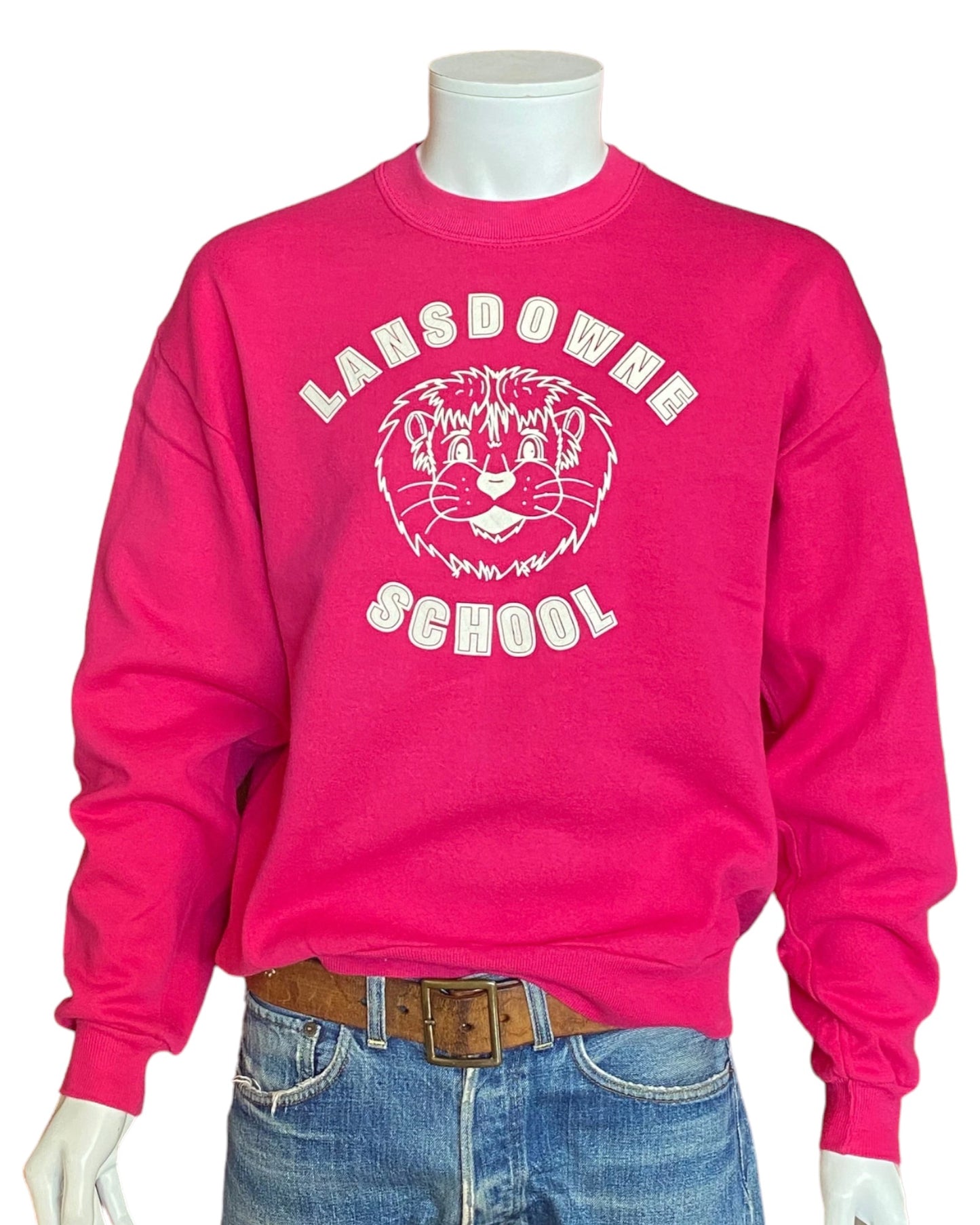 "Large 90s Lansdowne School Vintage Sweatshirt: Classic Retro Apparel Made in USA by Jerzees"