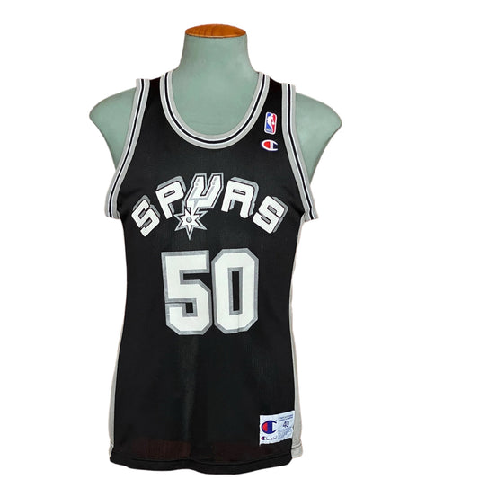 Size 40 USA  Vintage 90s Champion David Robinson Jersey San Antonio Spurs #50