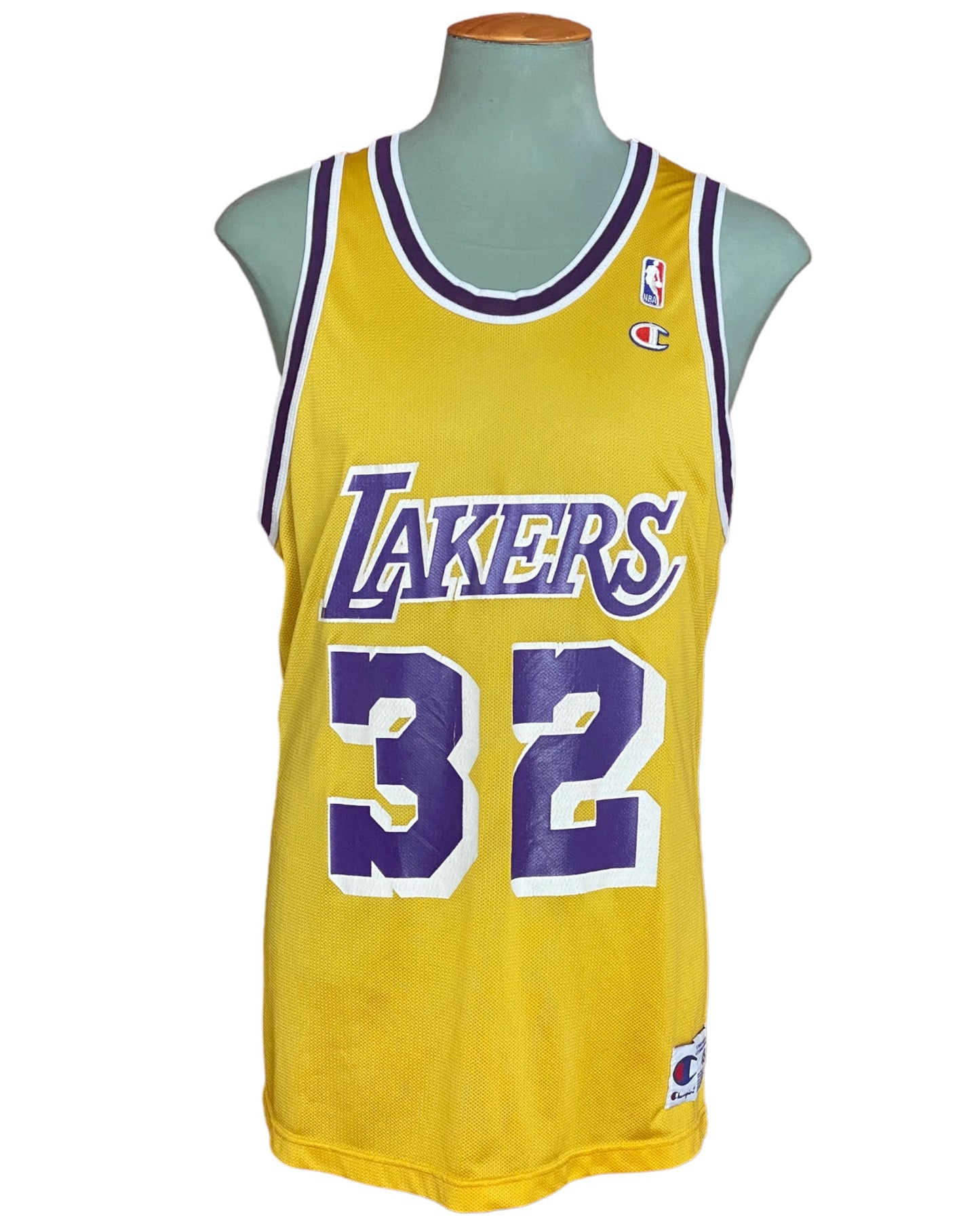 Vintage 90s Lakers Champion NBA jersey, Size 48, Magic Johnson #32, Made in USA
