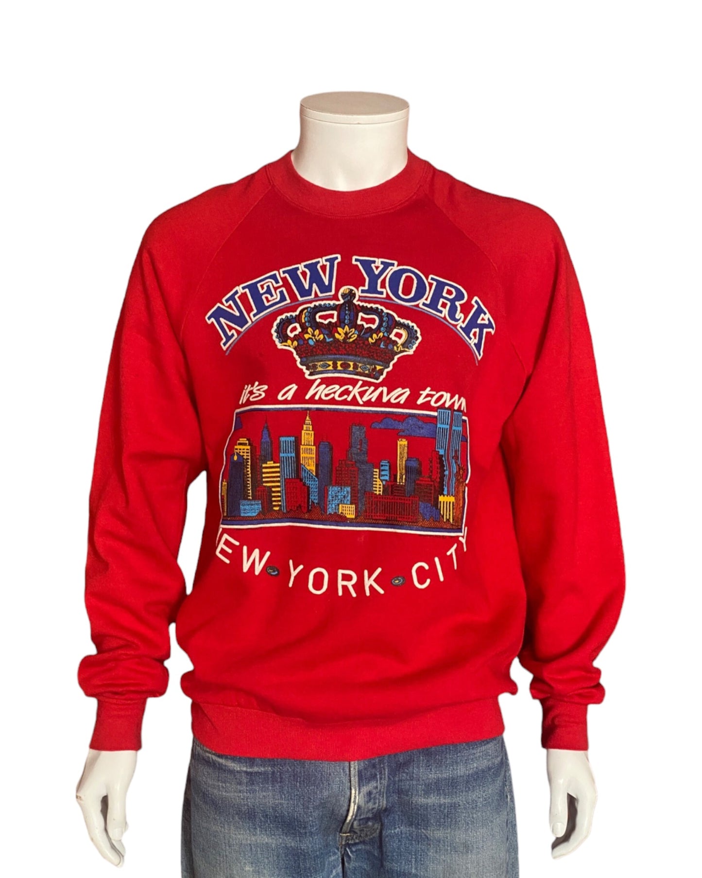 Size XL. New York 80s vintage sweatshirt made by Jerzees