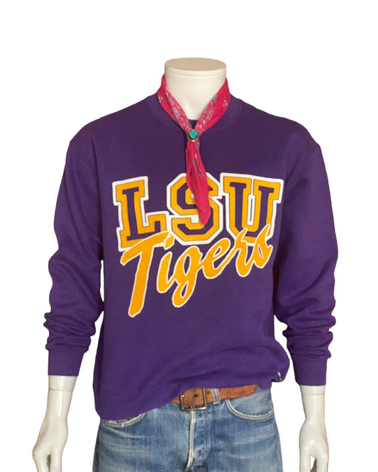 Size: Large. Made In USA LSU Tigers 90s vintage sweatshirt made by Russel Athletic