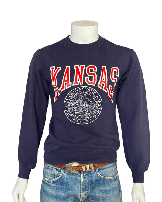 Small. 80s Vintage Kansas sweatshirt Made In USA