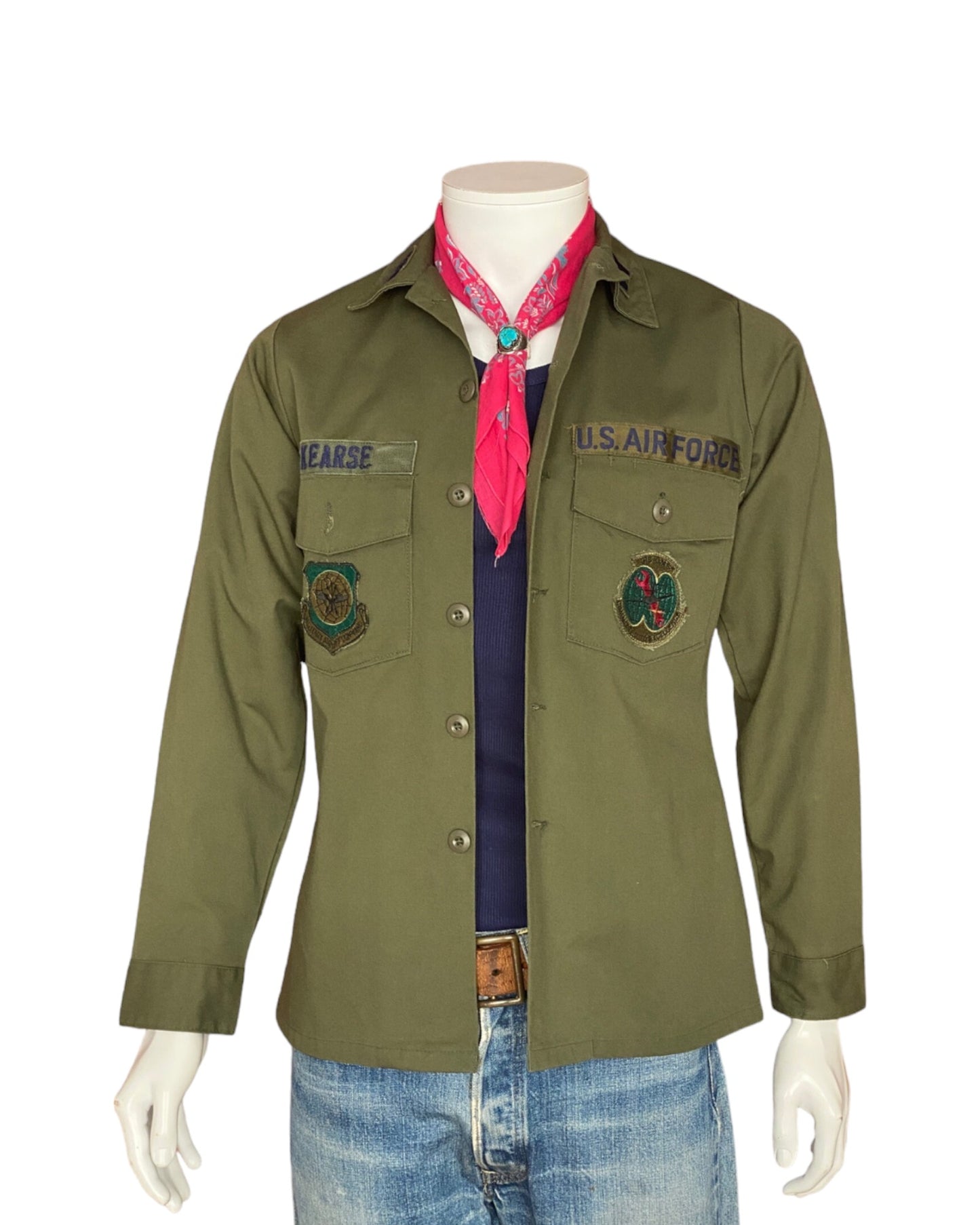 Small. Authentic vintage military 80s utility shirt OG 507 poly/cotton