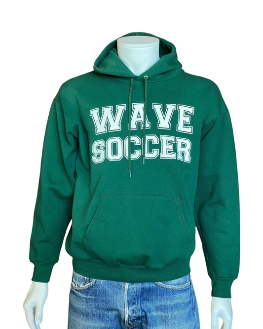 Wave soccer vintage 90s hooded sweatshirt made by Hanes size: M