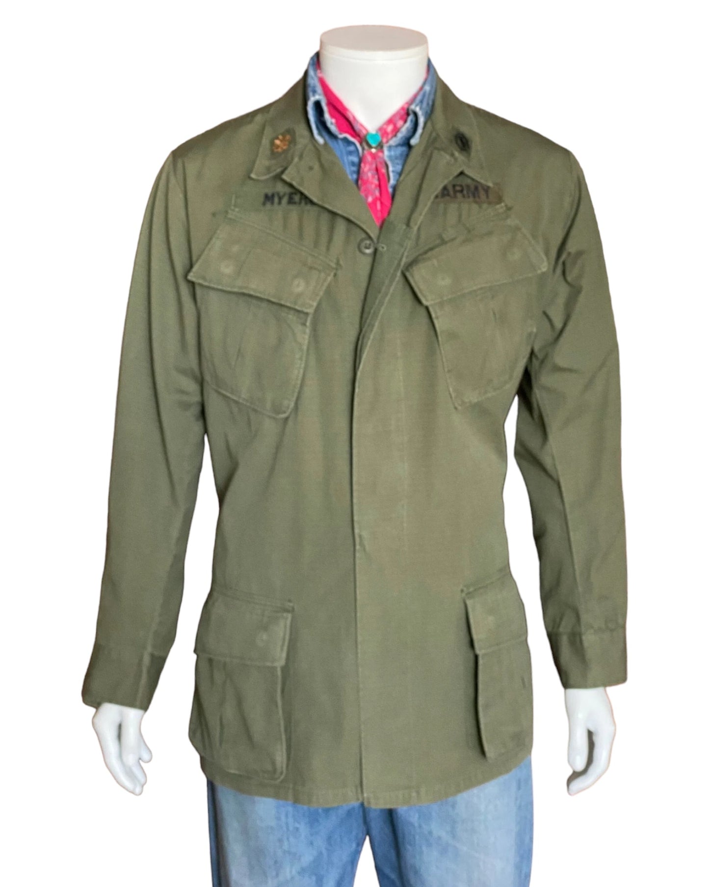 Medium Long Authentic 1969 US Army Vintage Vietnam Jungle Jacket | Military Apparel