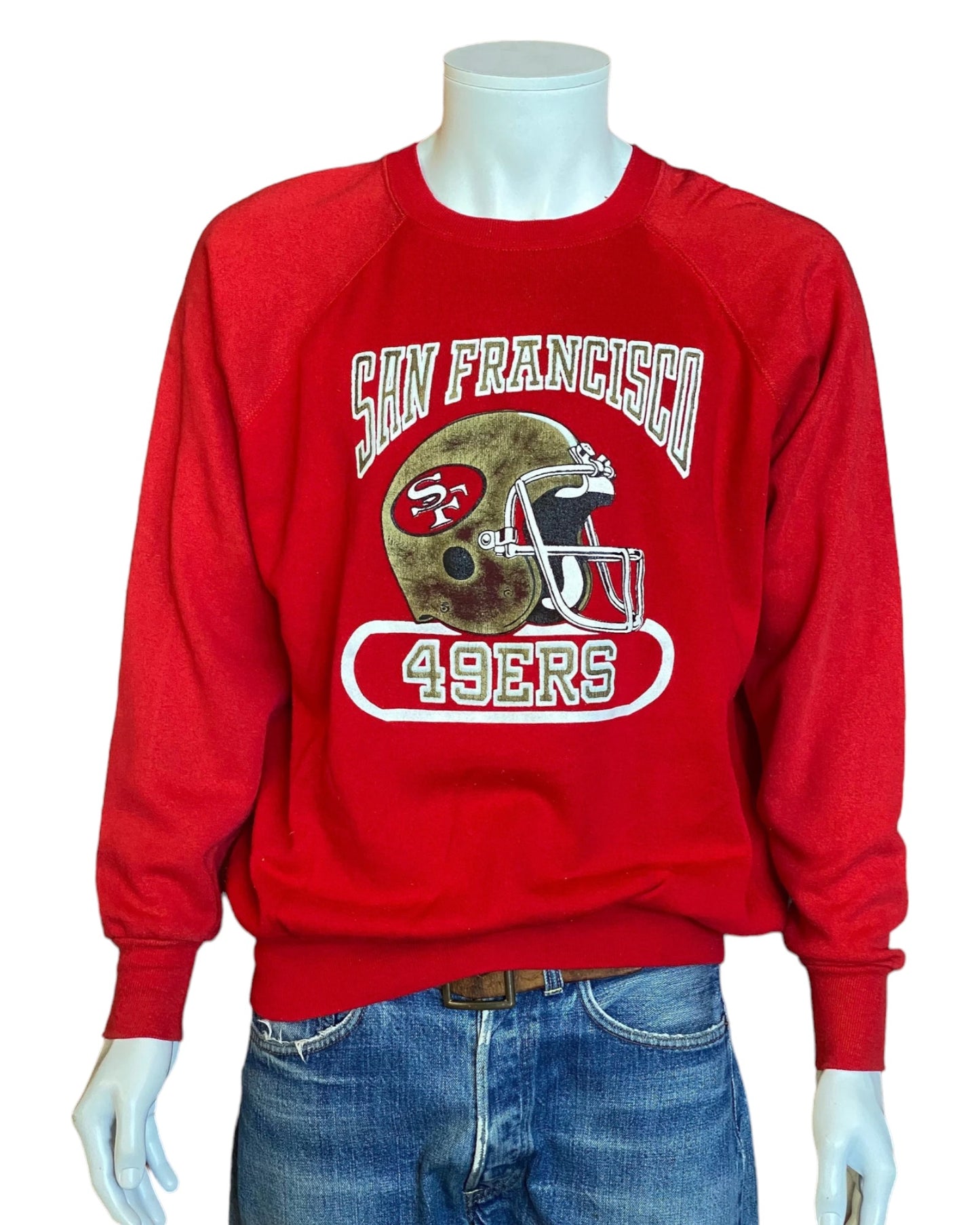 Size L. 50/50 Raglan Sleeve San Fransisco 49ERS 80s vintage sweatshirt