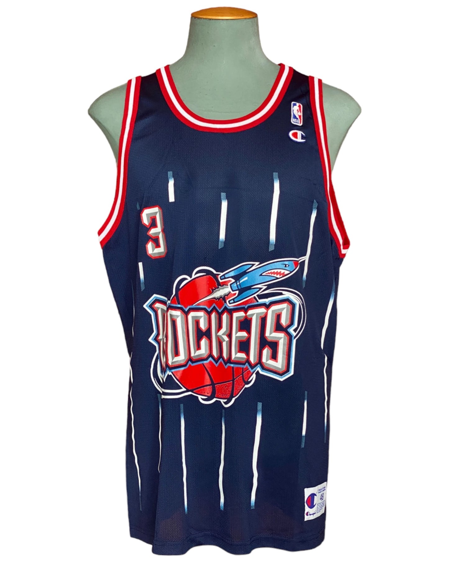 Vintage Champion NBA Houston Rockets Steve Francis #3 Jersey - Size 48 USA