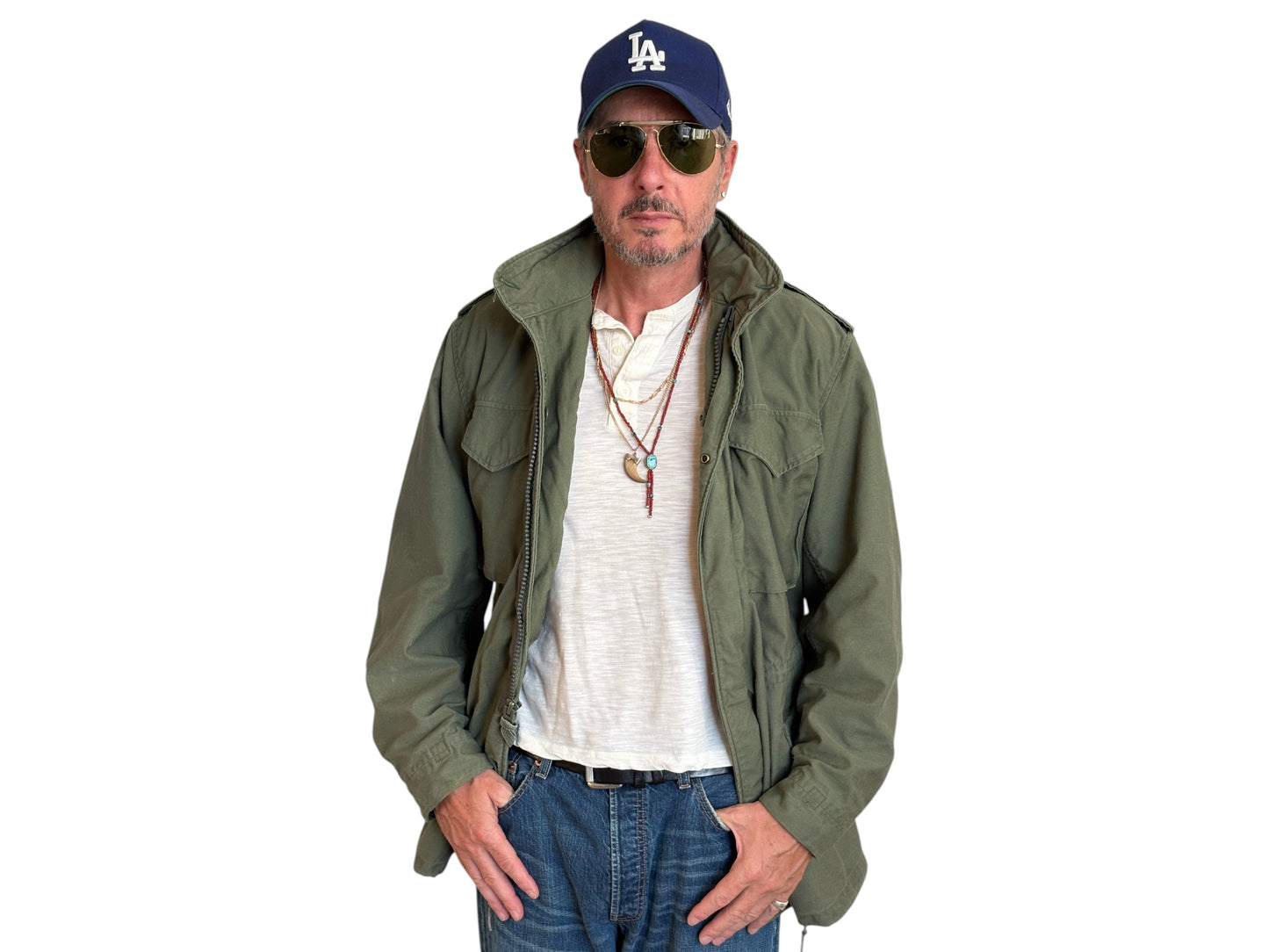 Med Long. Authentic 1987 US Army M-65 field jacket Military