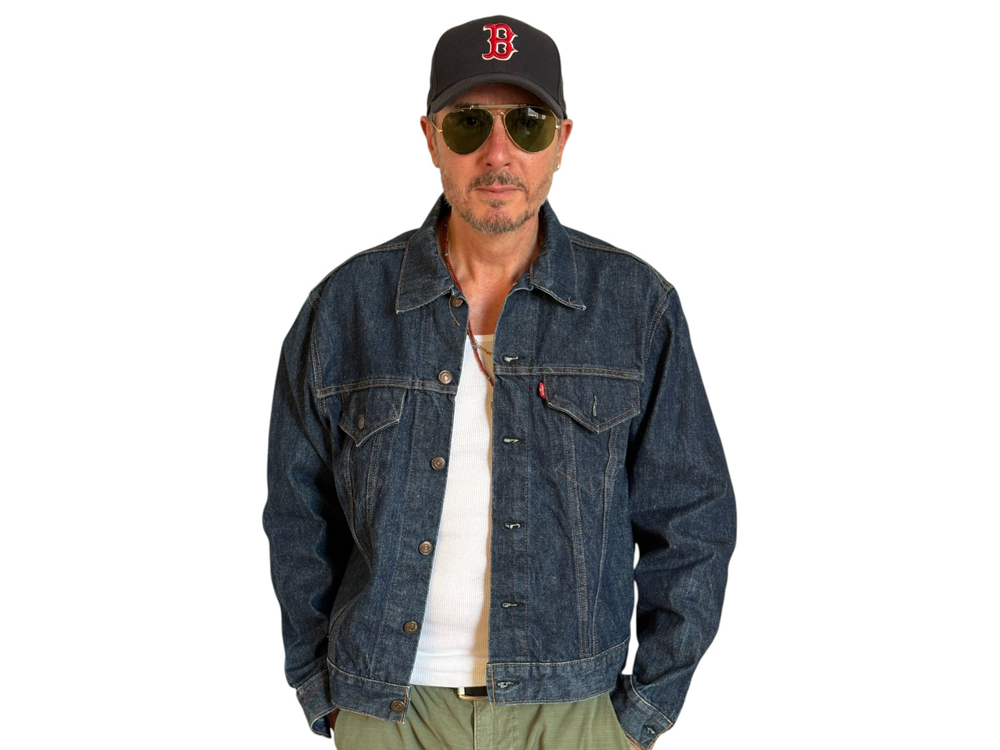 Size 46US / 56EU .Vintage 70s Levi’s Denim Jacket – 2 Pockets – Made in USA