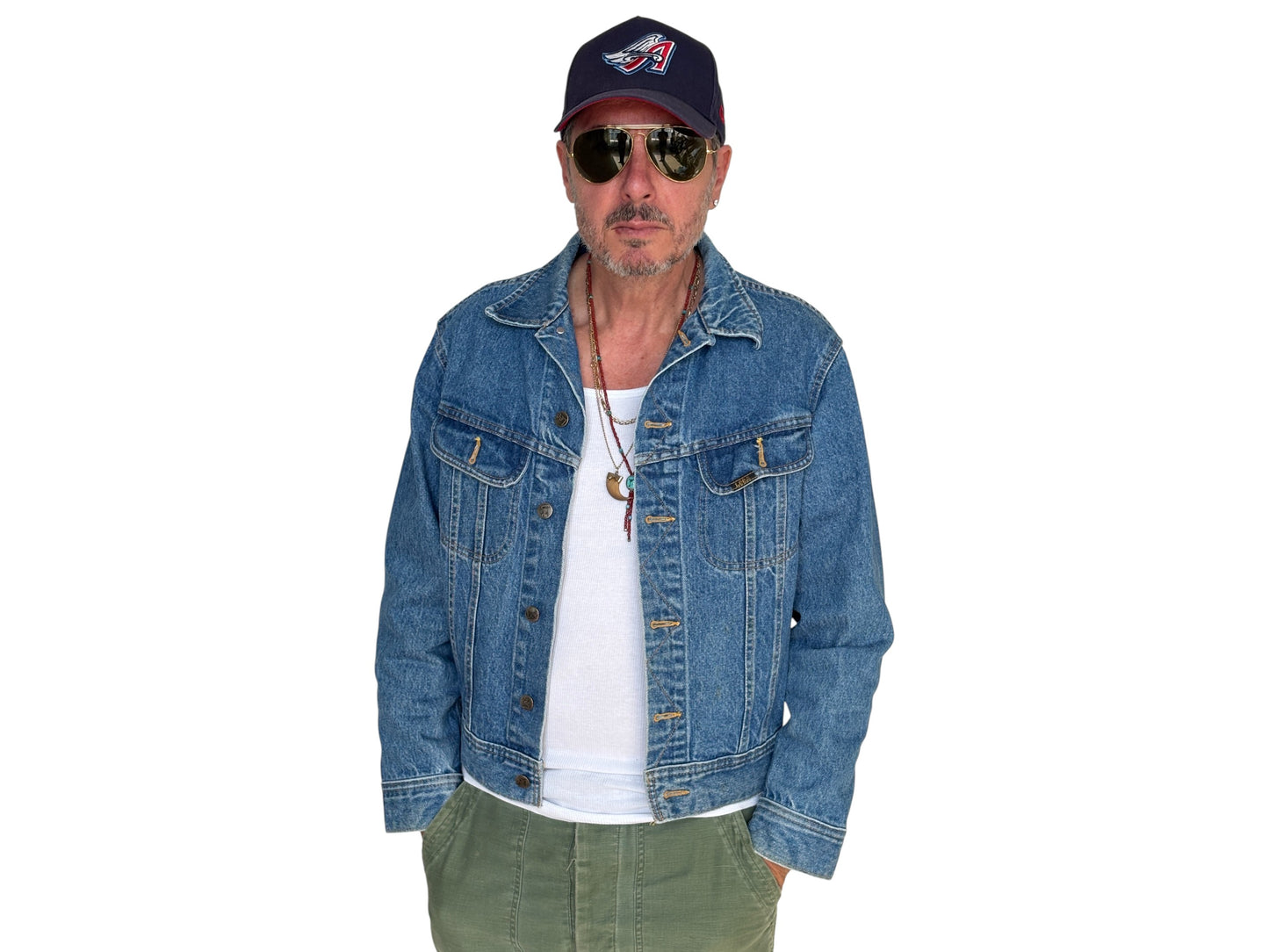 Size 40US / 50EU Vintage 80s Lee Denim Jacket – 2 Pockets – Made in Canada