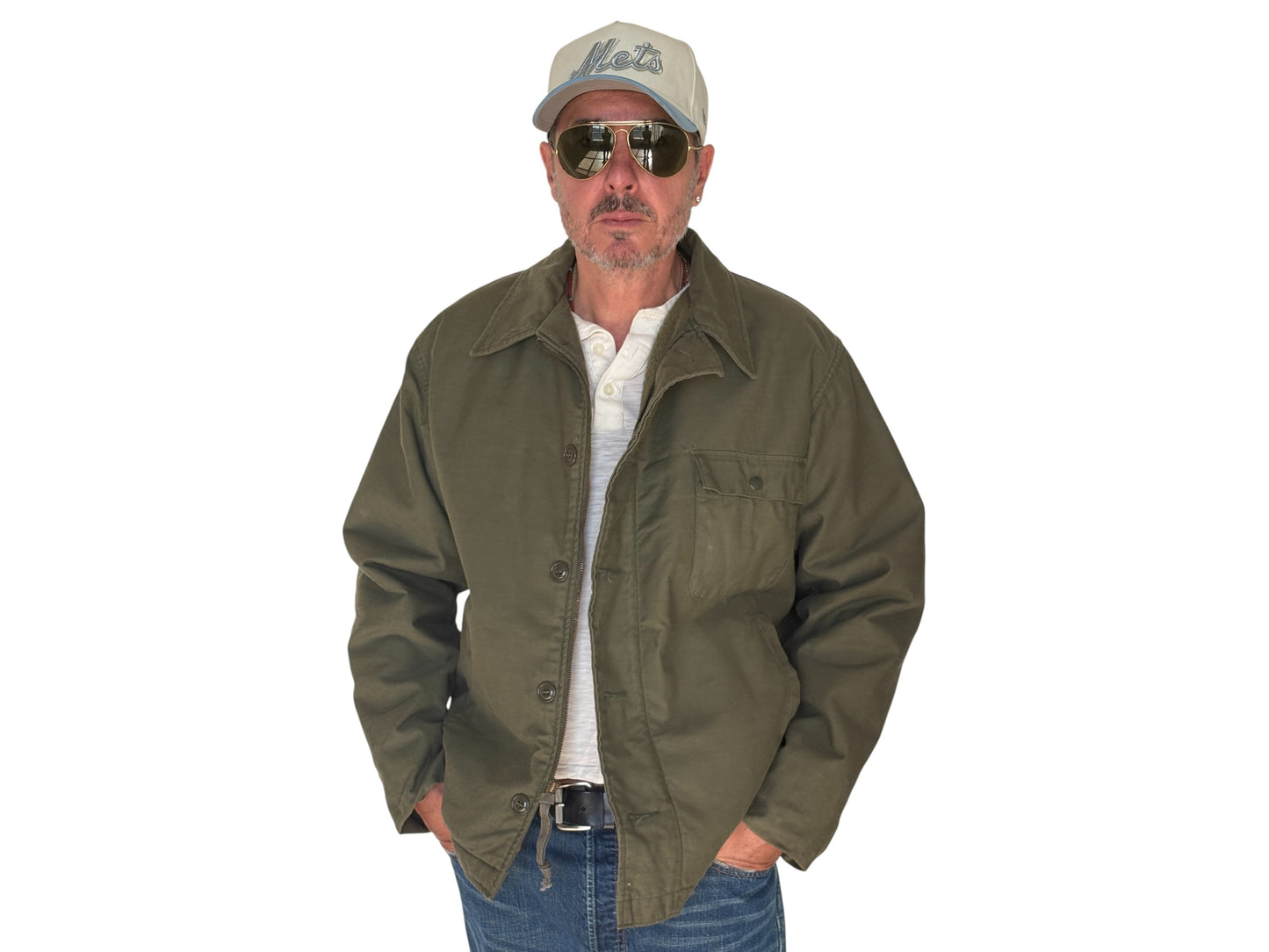 Large . Authentic 1985 USN A-2 deck jacket US Navy